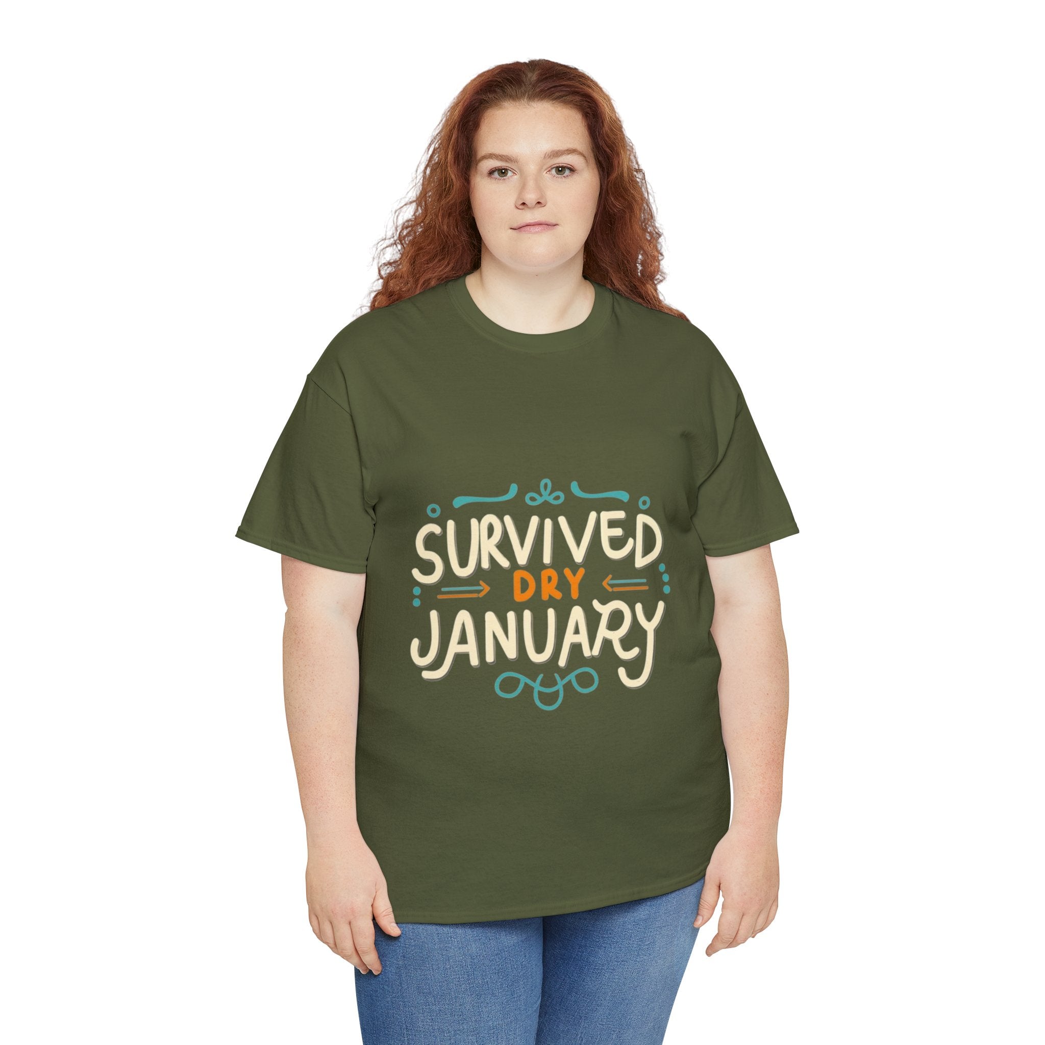 Survived Dry January - Unisex Heavy Cotton Tee