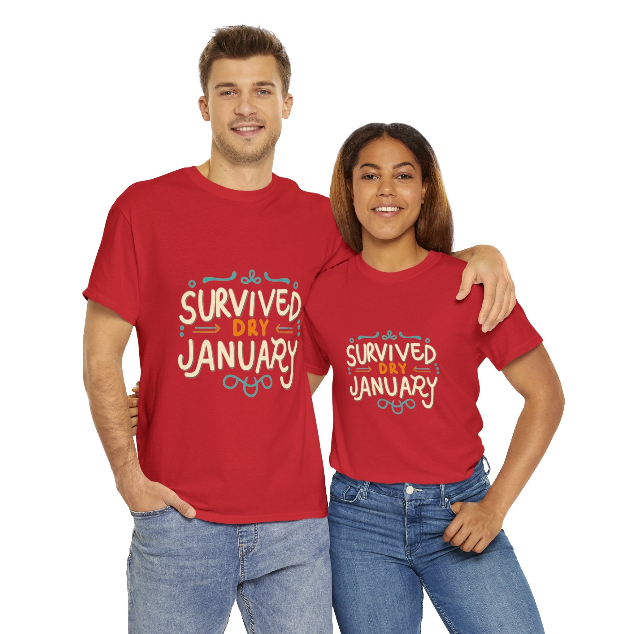 Survived Dry January - Unisex Heavy Cotton Tee