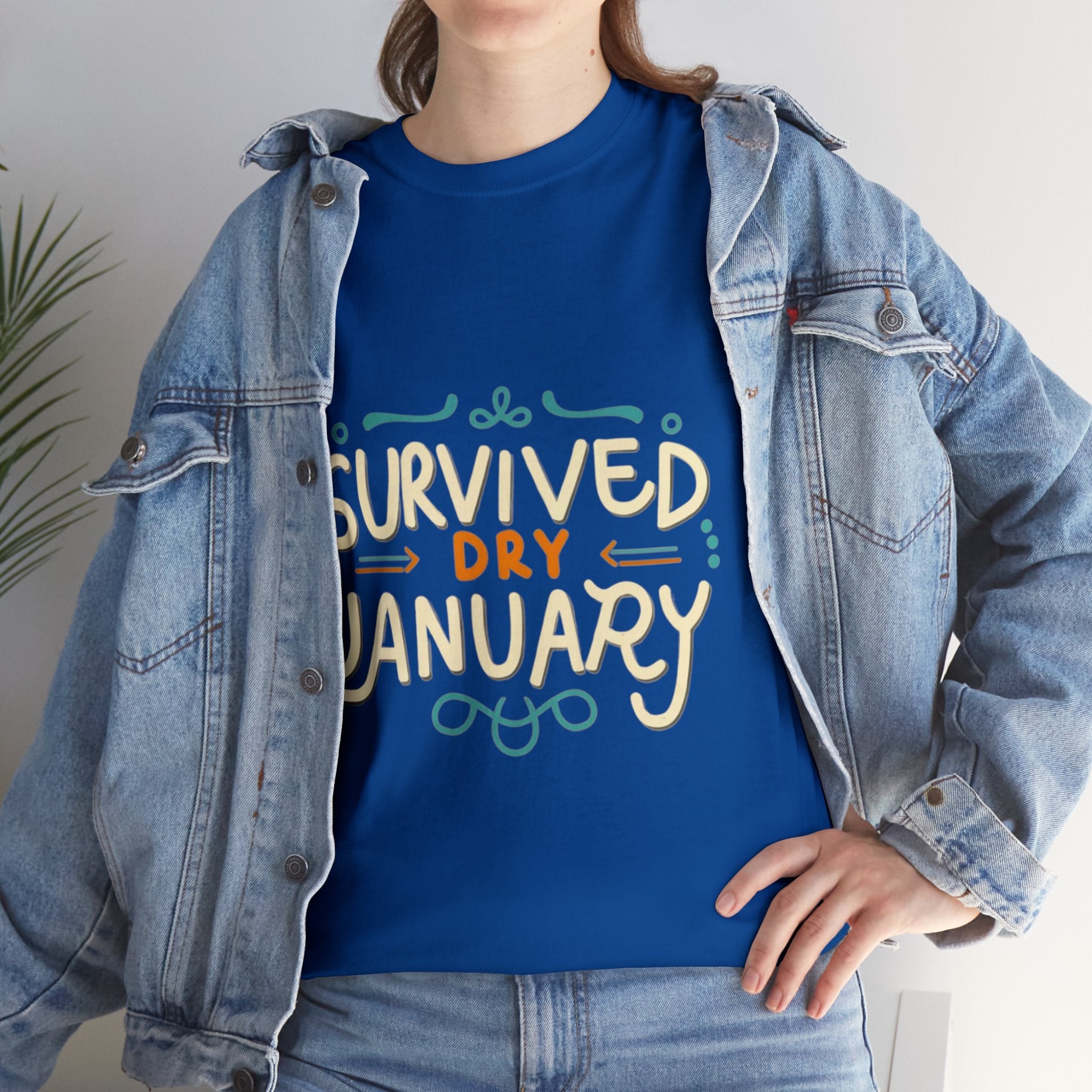 Survived Dry January - Unisex Heavy Cotton Tee