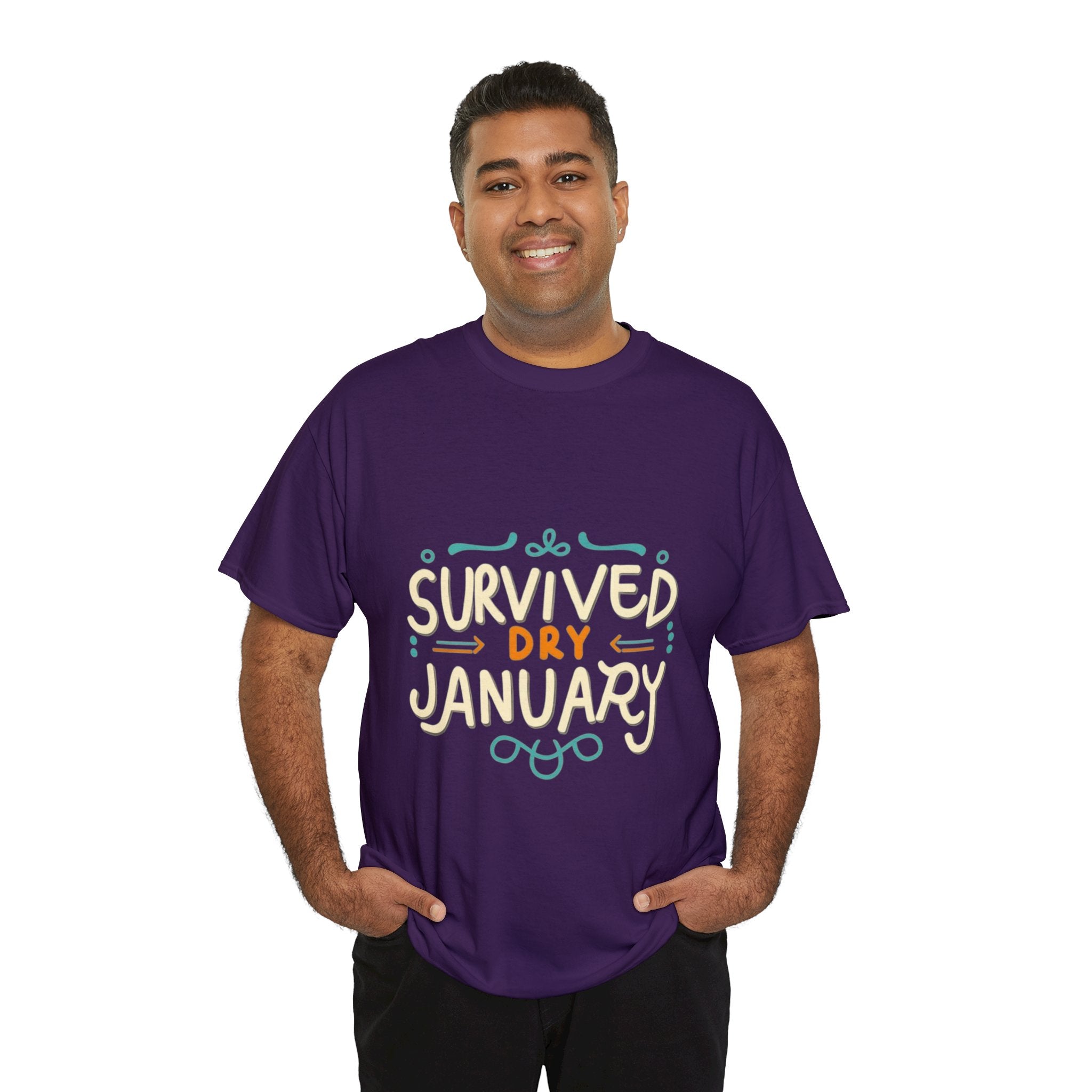Survived Dry January - Unisex Heavy Cotton Tee