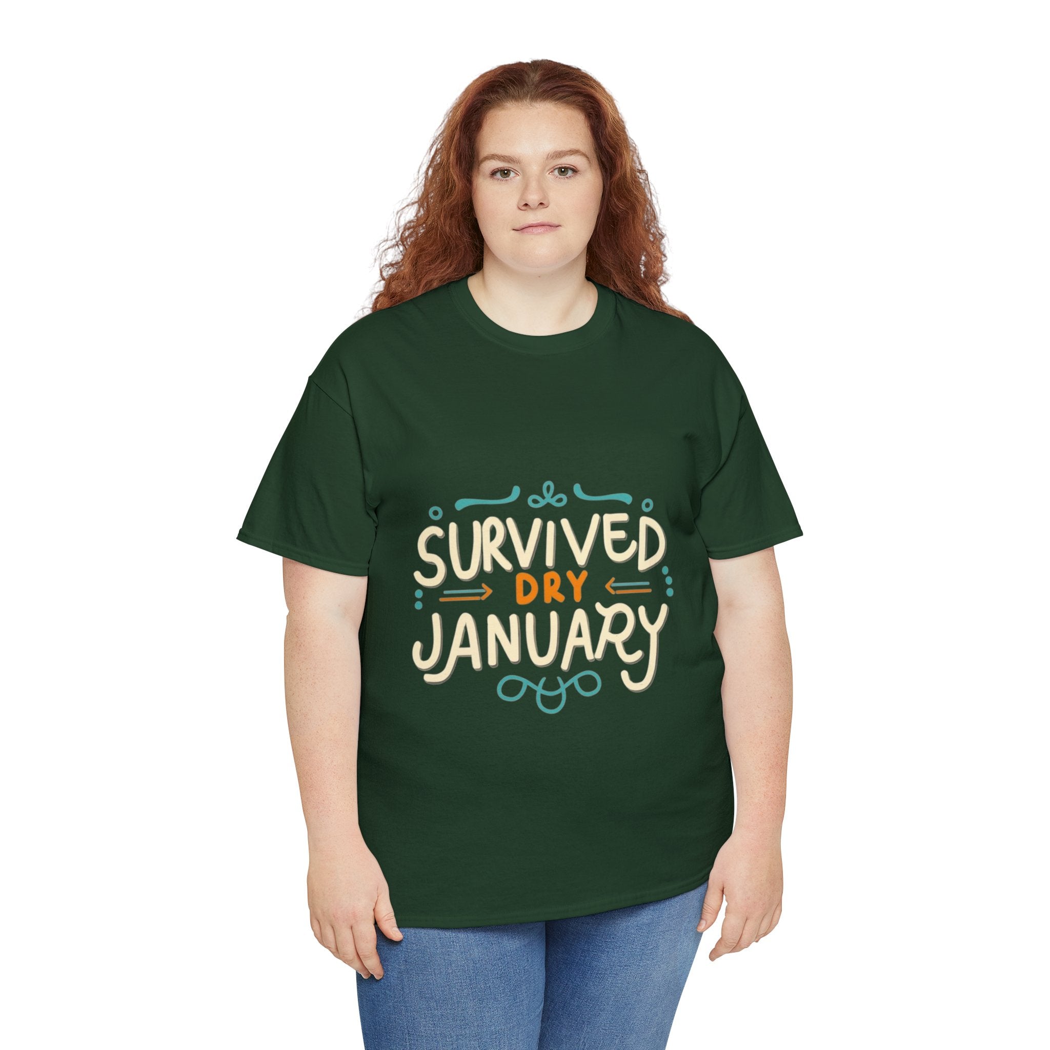 Survived Dry January - Unisex Heavy Cotton Tee