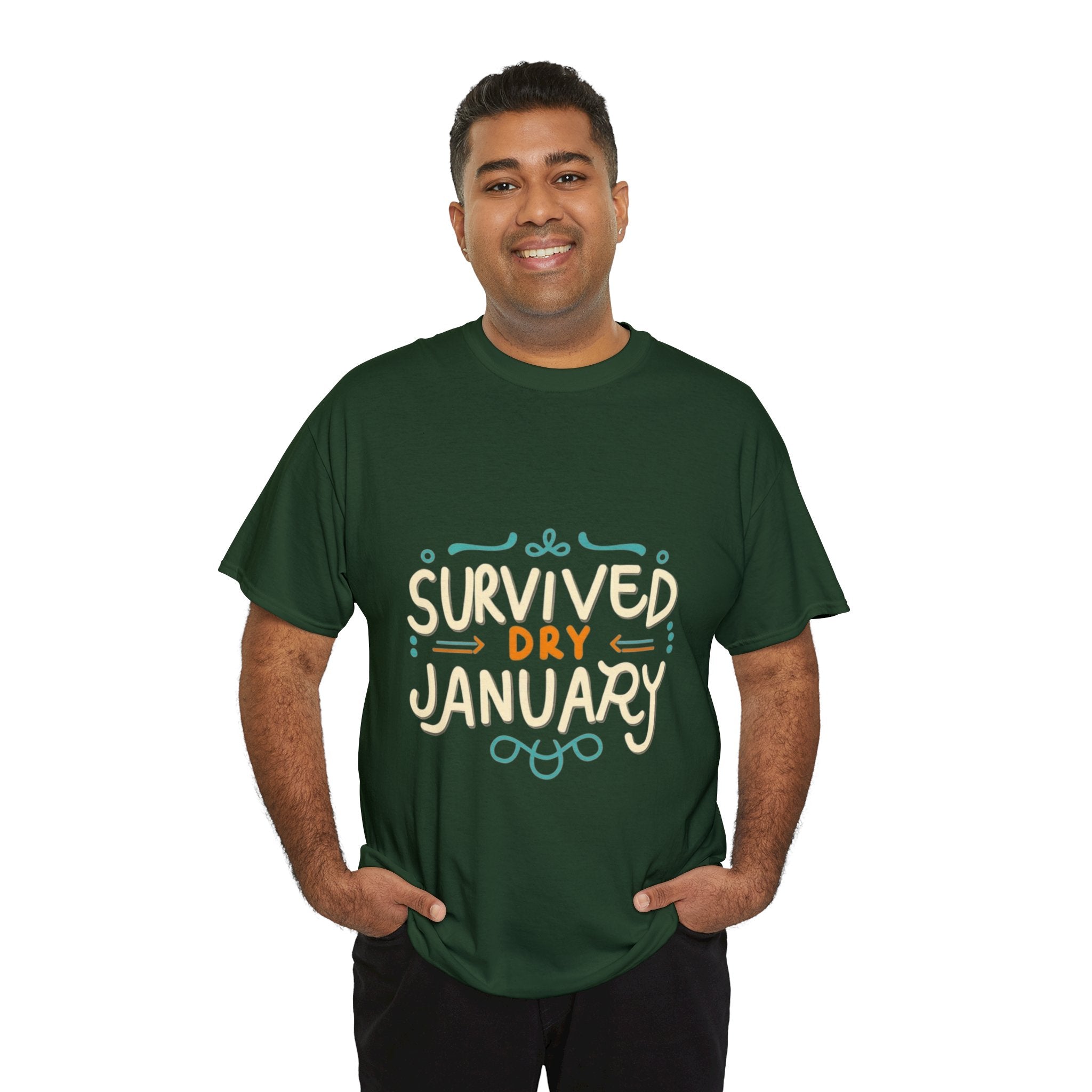Survived Dry January - Unisex Heavy Cotton Tee