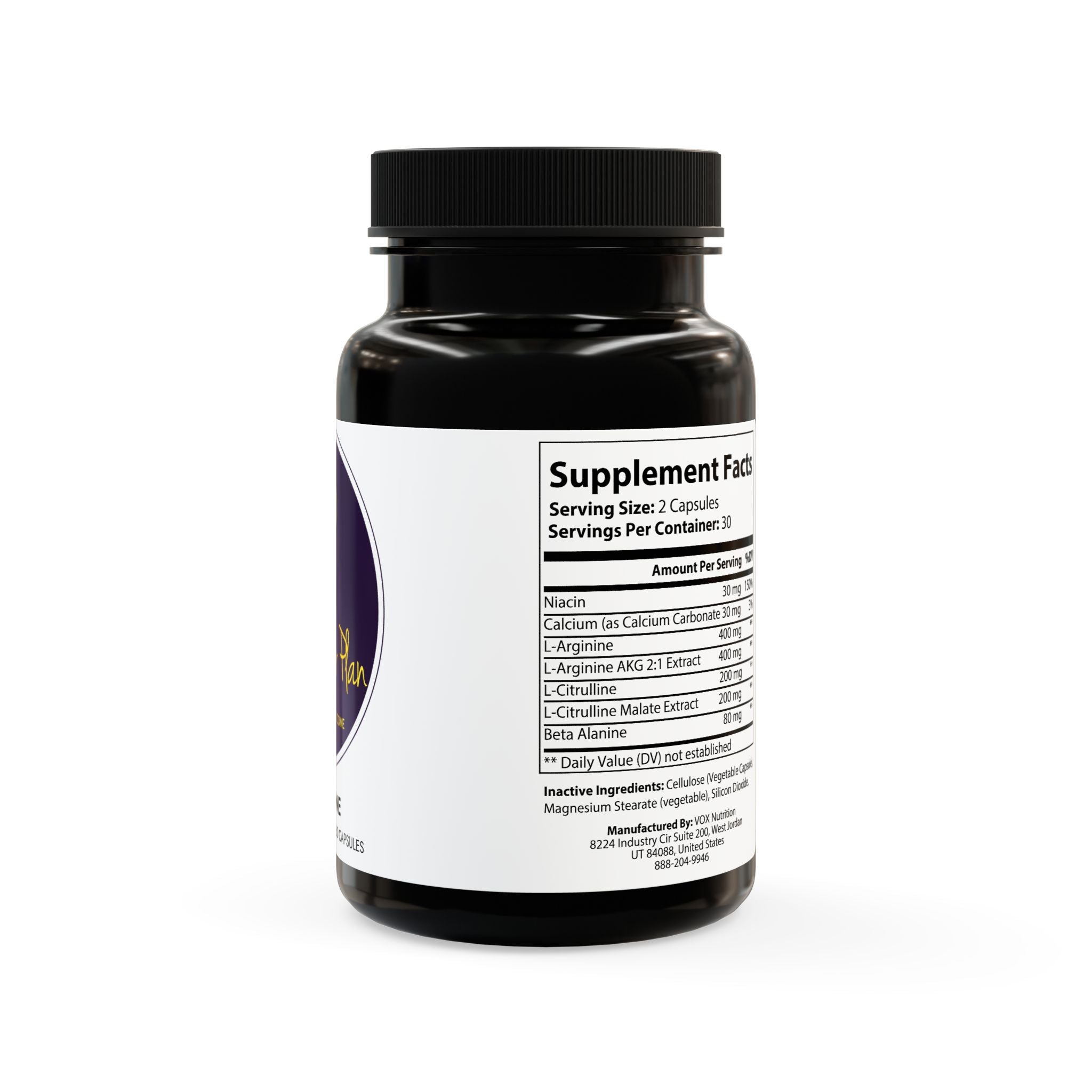 L-Arginine Supplement (60 Capsules)