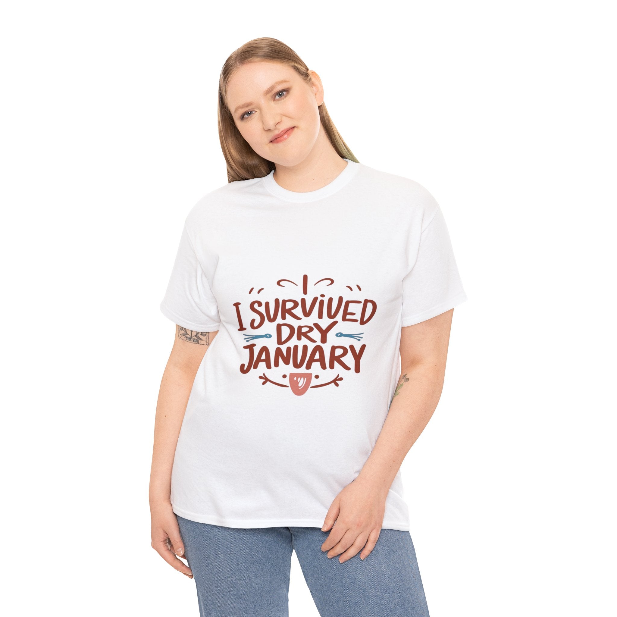 I Survived Dry January - Unisex Heavy Cotton Tee