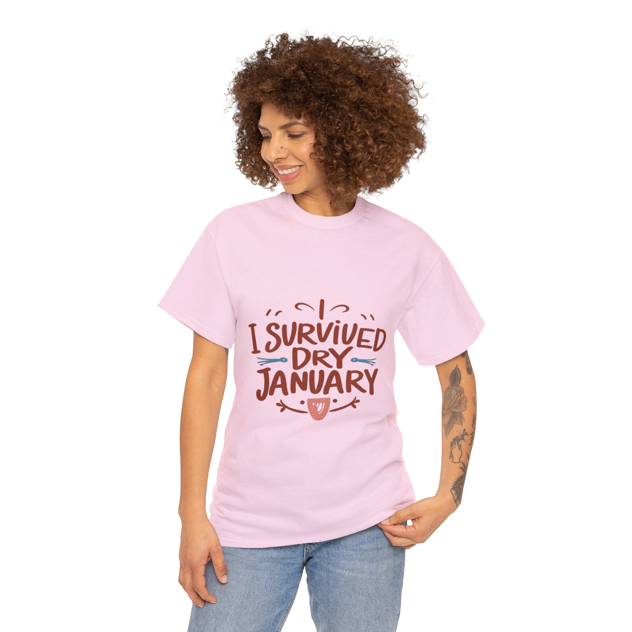 I Survived Dry January - Unisex Heavy Cotton Tee