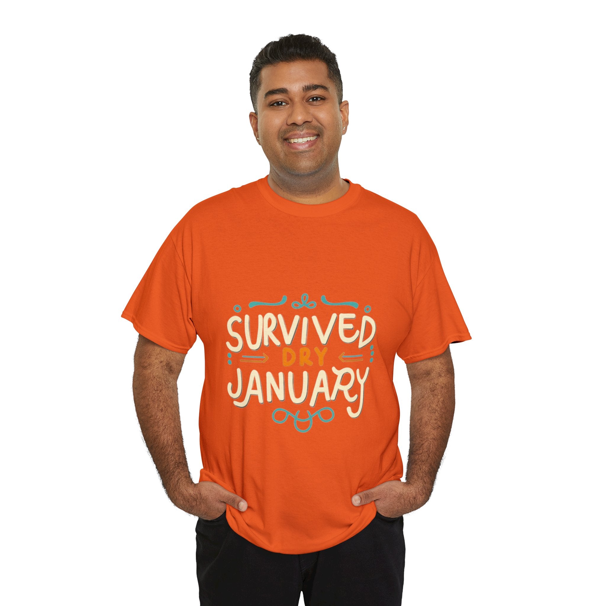 Survived Dry January - Unisex Heavy Cotton Tee