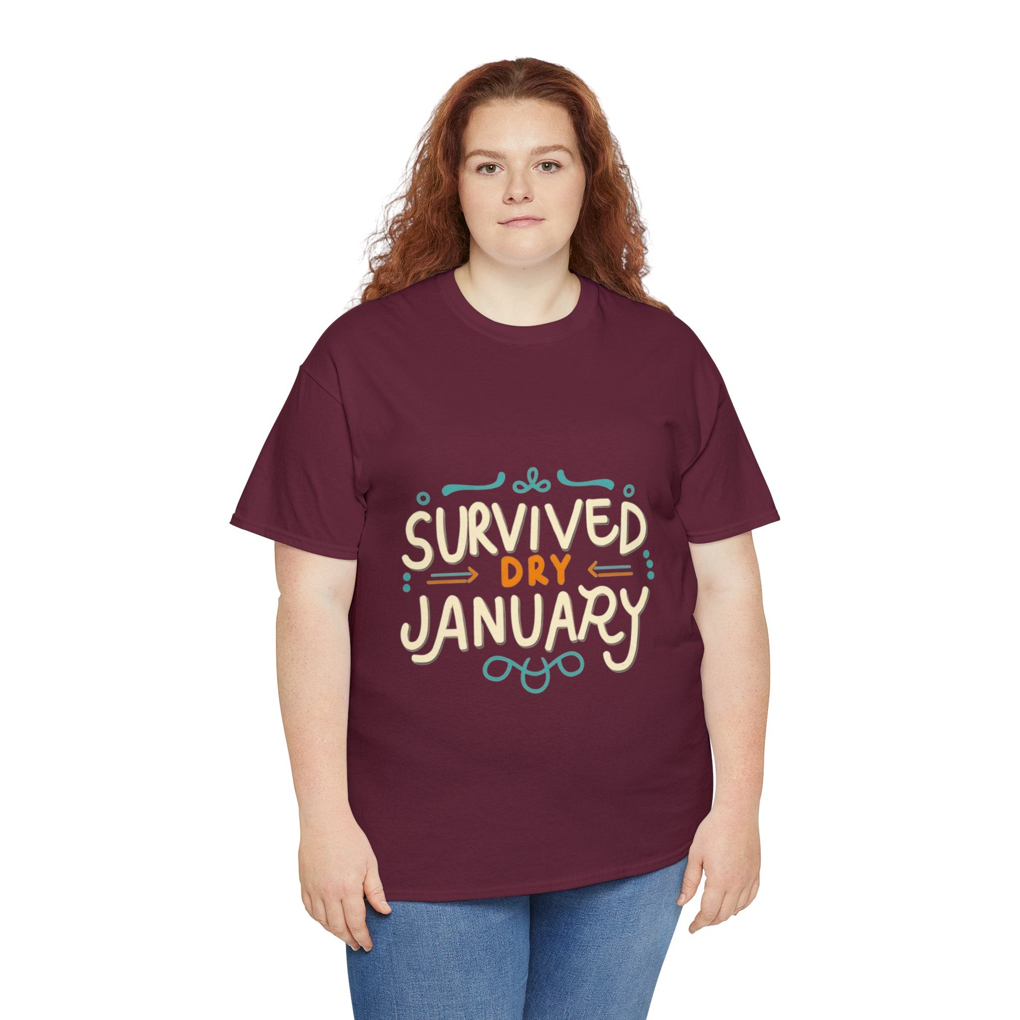 Survived Dry January - Unisex Heavy Cotton Tee