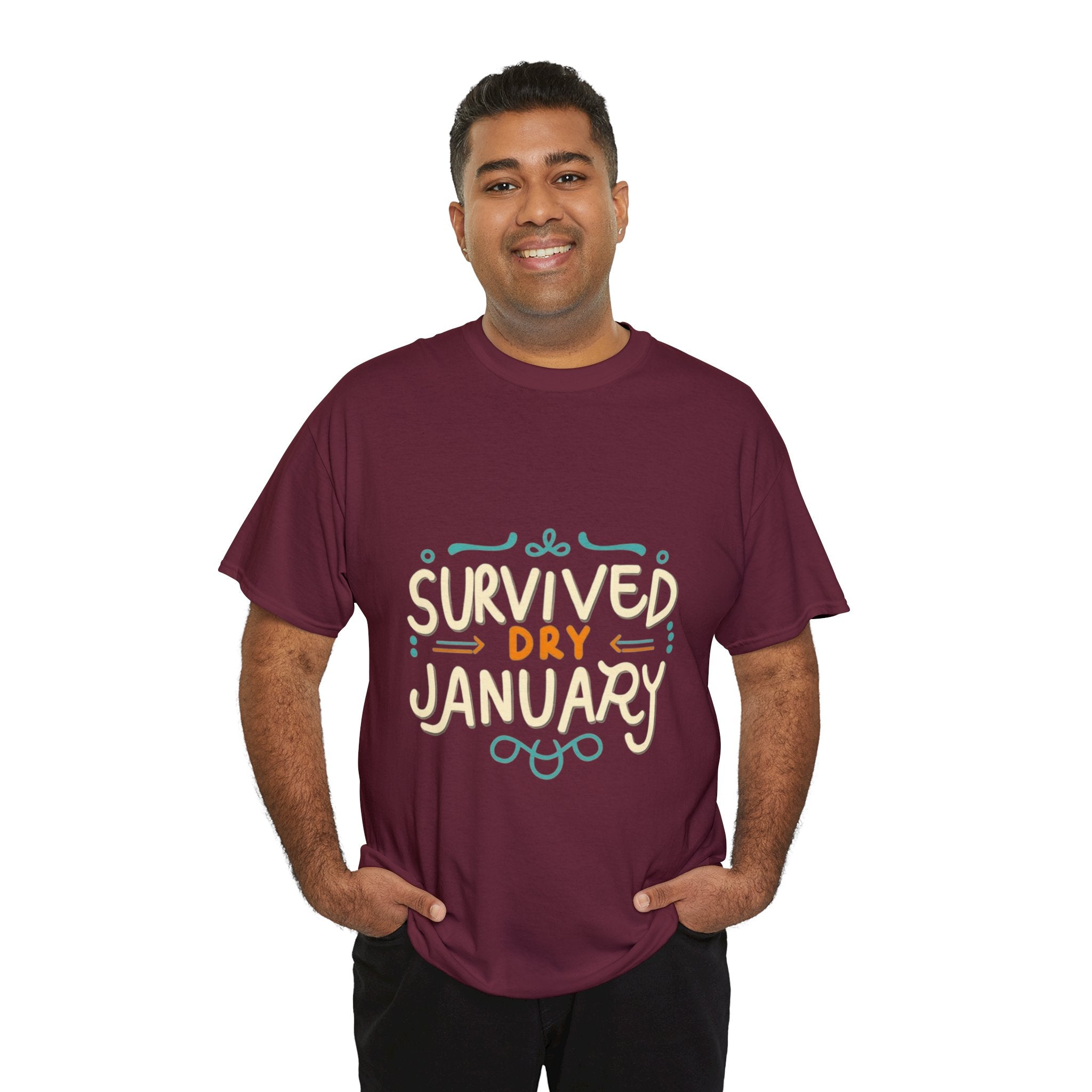 Survived Dry January - Unisex Heavy Cotton Tee