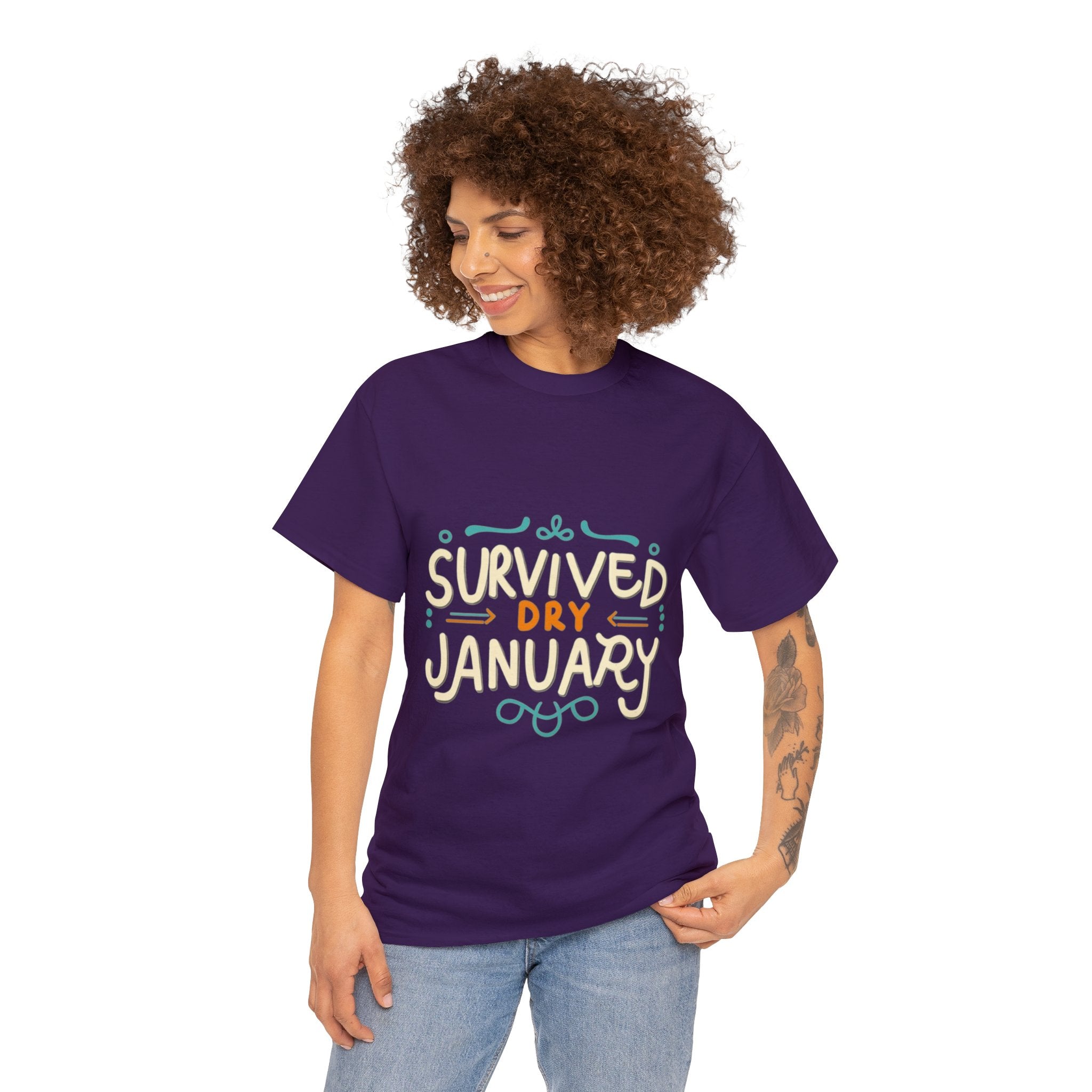 Survived Dry January - Unisex Heavy Cotton Tee