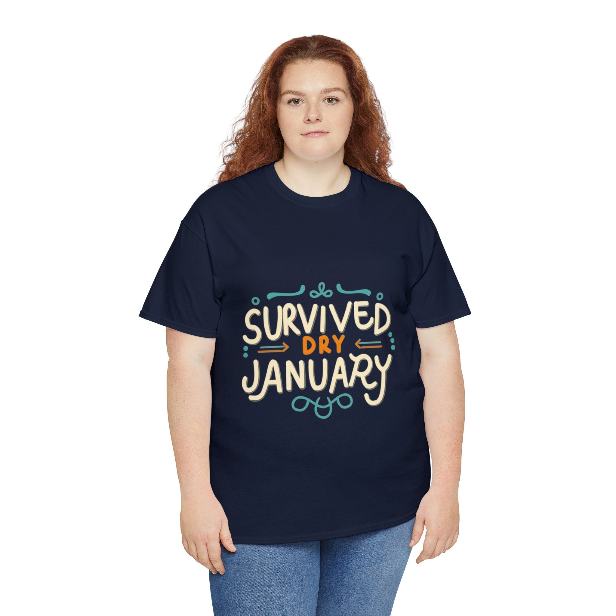 Survived Dry January - Unisex Heavy Cotton Tee