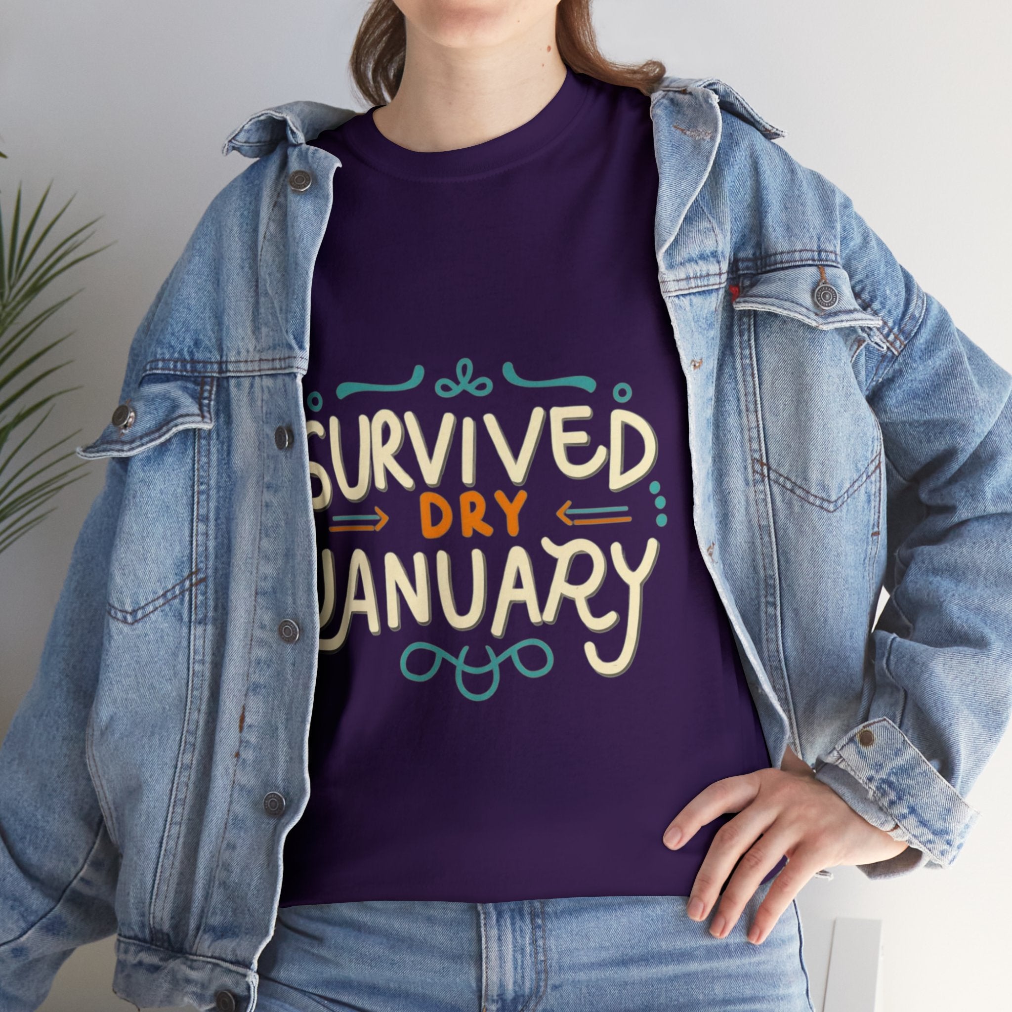Survived Dry January - Unisex Heavy Cotton Tee