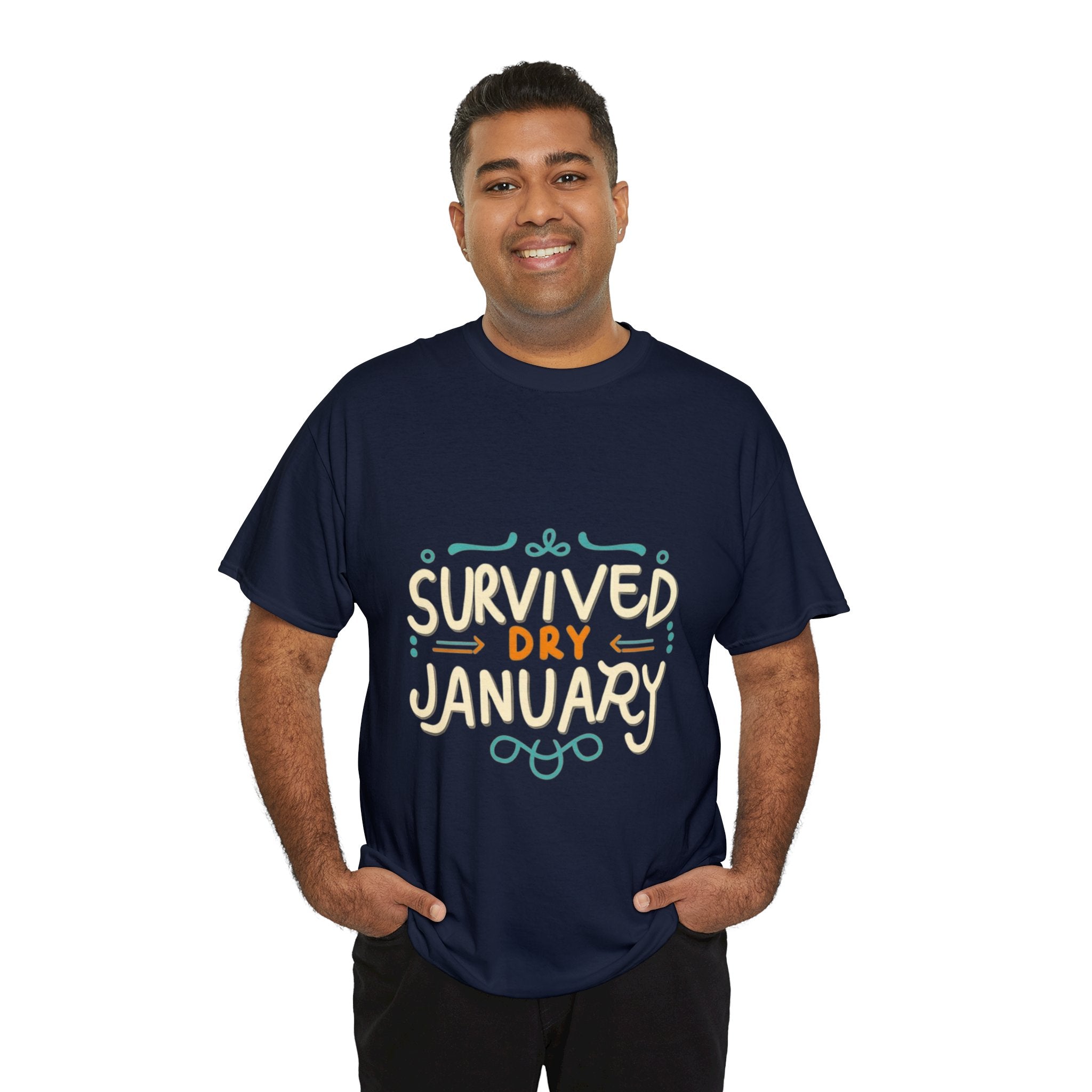 Survived Dry January - Unisex Heavy Cotton Tee