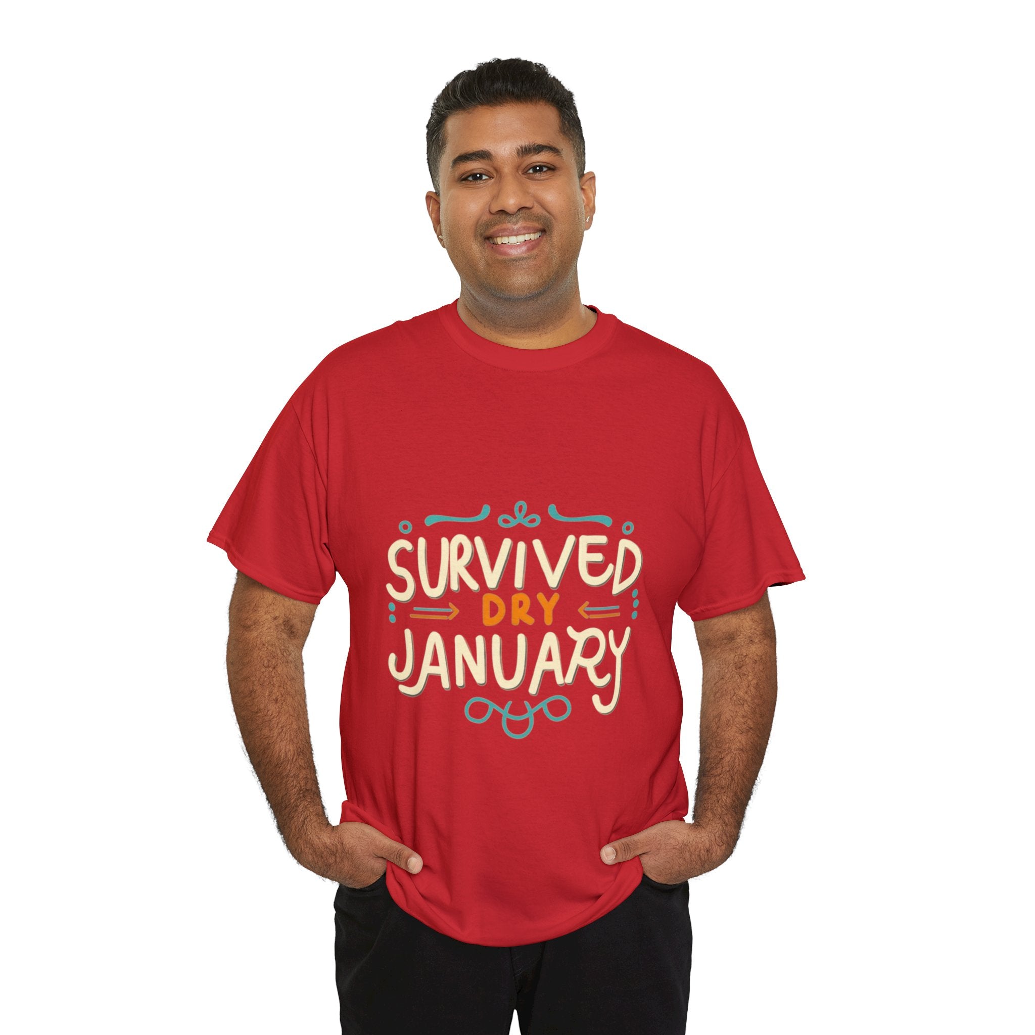 Survived Dry January - Unisex Heavy Cotton Tee