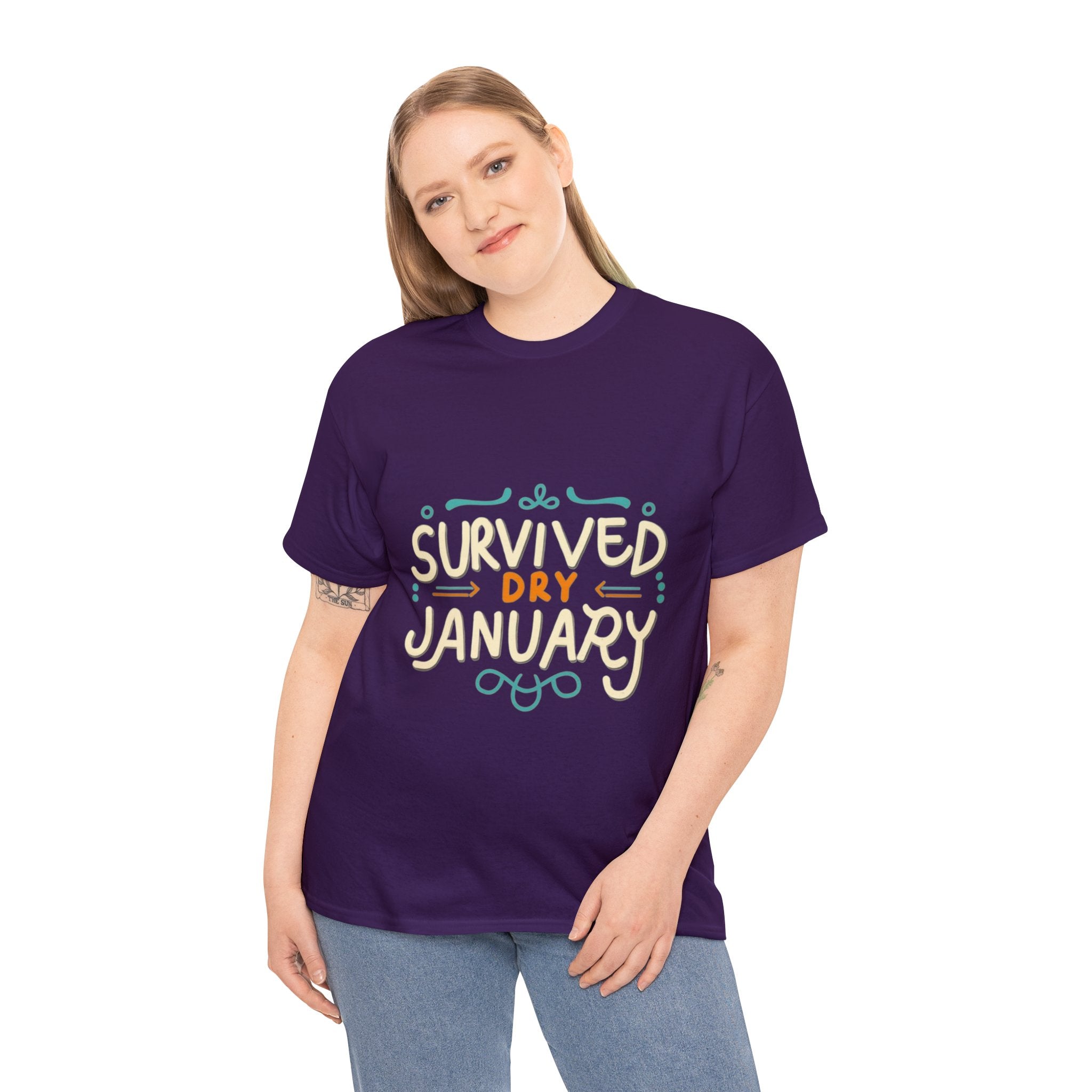 Survived Dry January - Unisex Heavy Cotton Tee