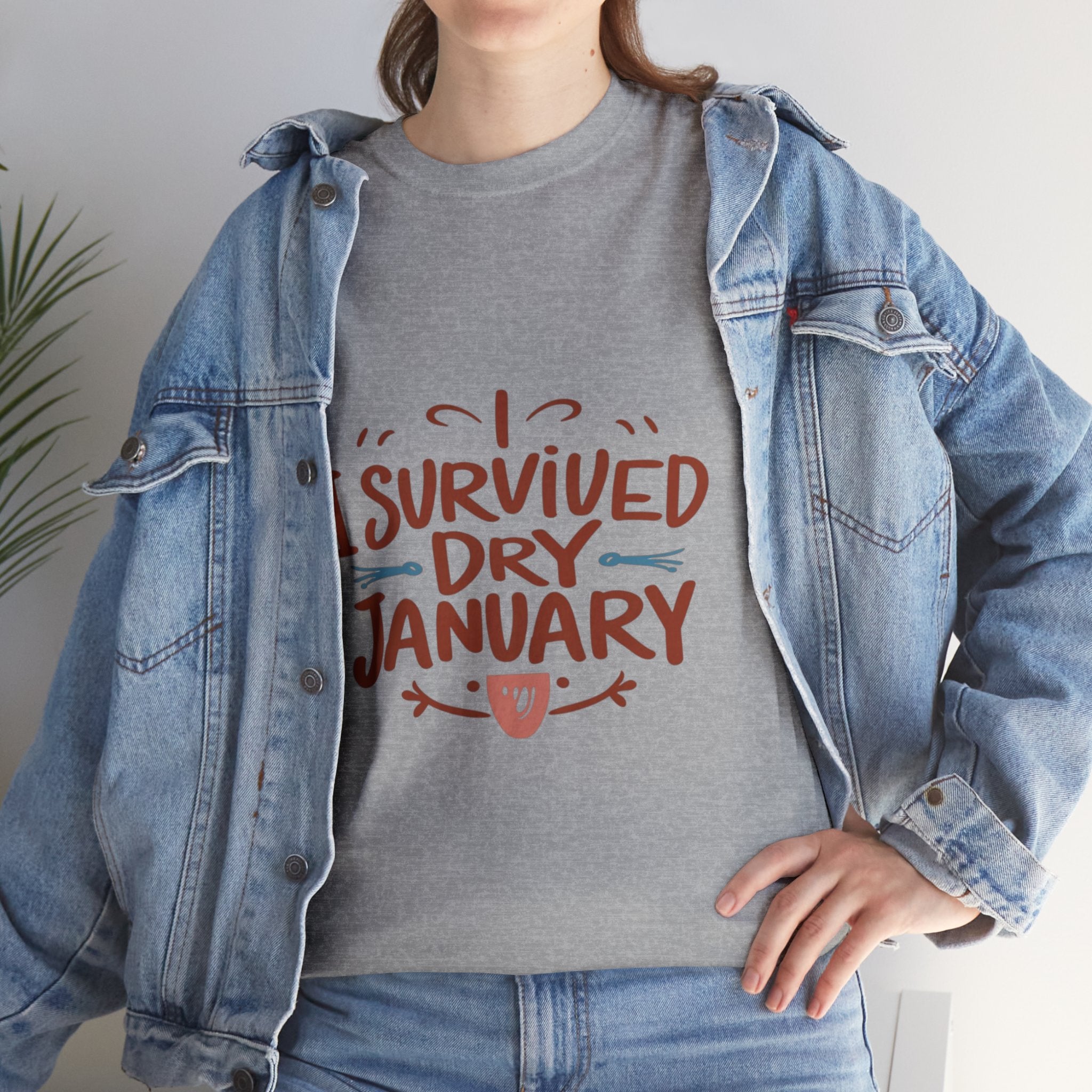 I Survived Dry January - Unisex Heavy Cotton Tee