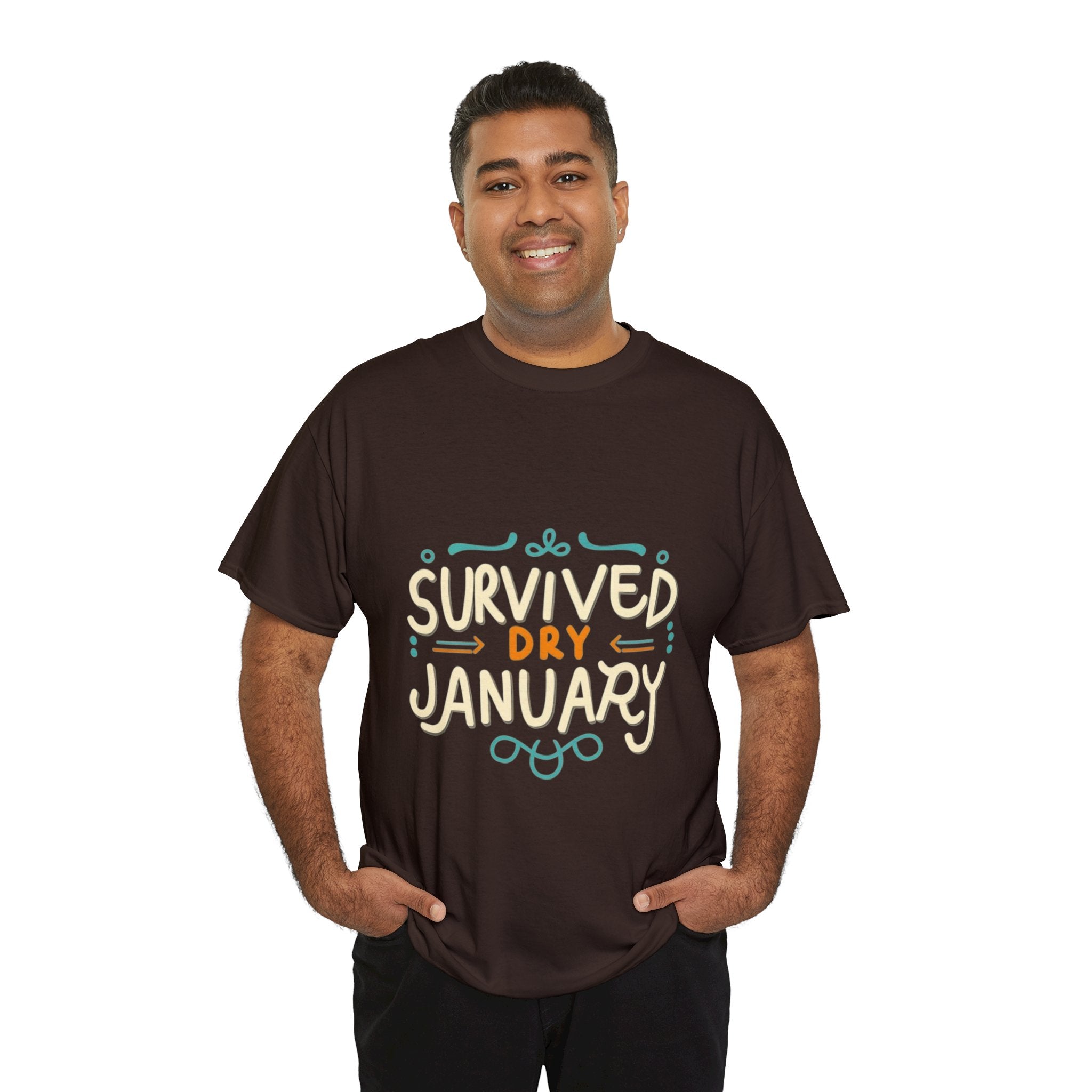 Survived Dry January - Unisex Heavy Cotton Tee