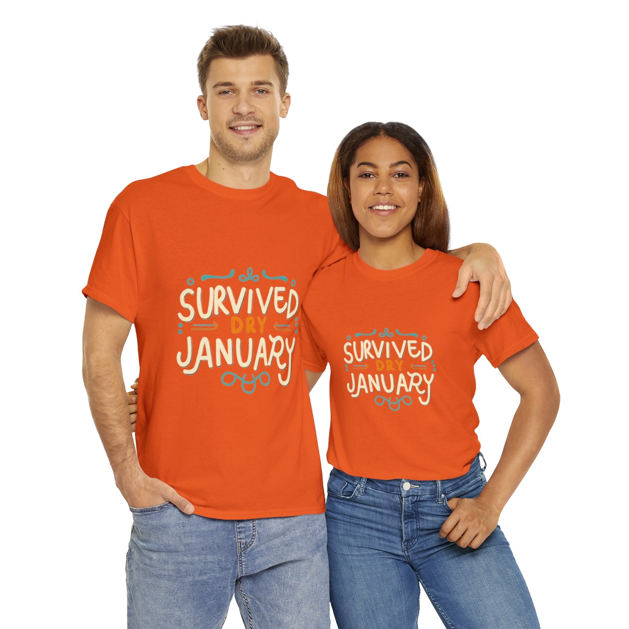 Survived Dry January - Unisex Heavy Cotton Tee