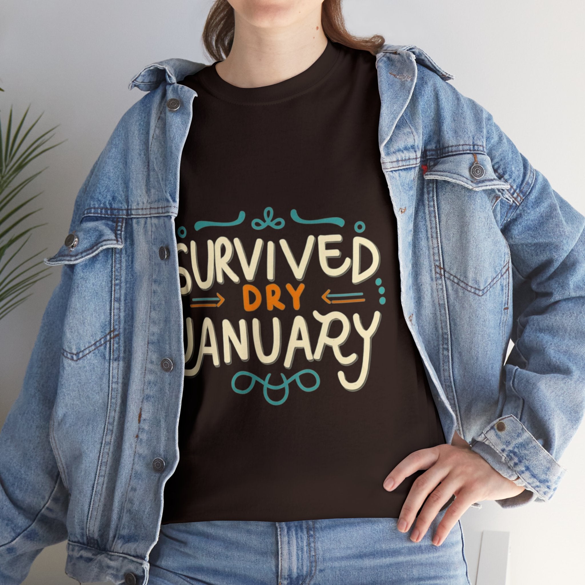 Survived Dry January - Unisex Heavy Cotton Tee