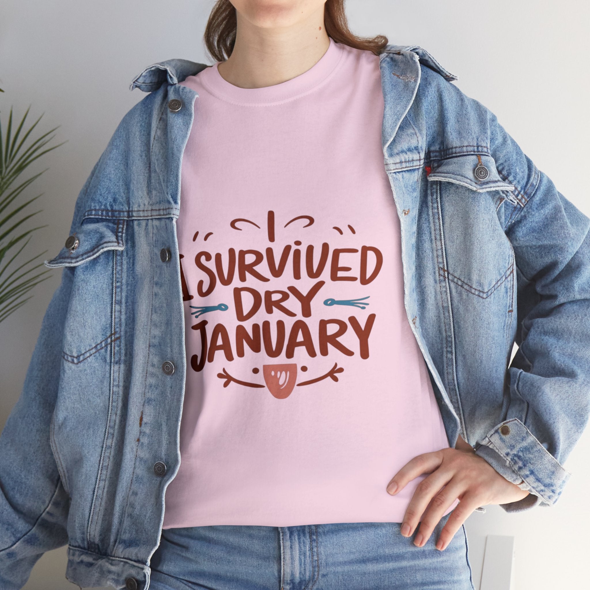 I Survived Dry January - Unisex Heavy Cotton Tee