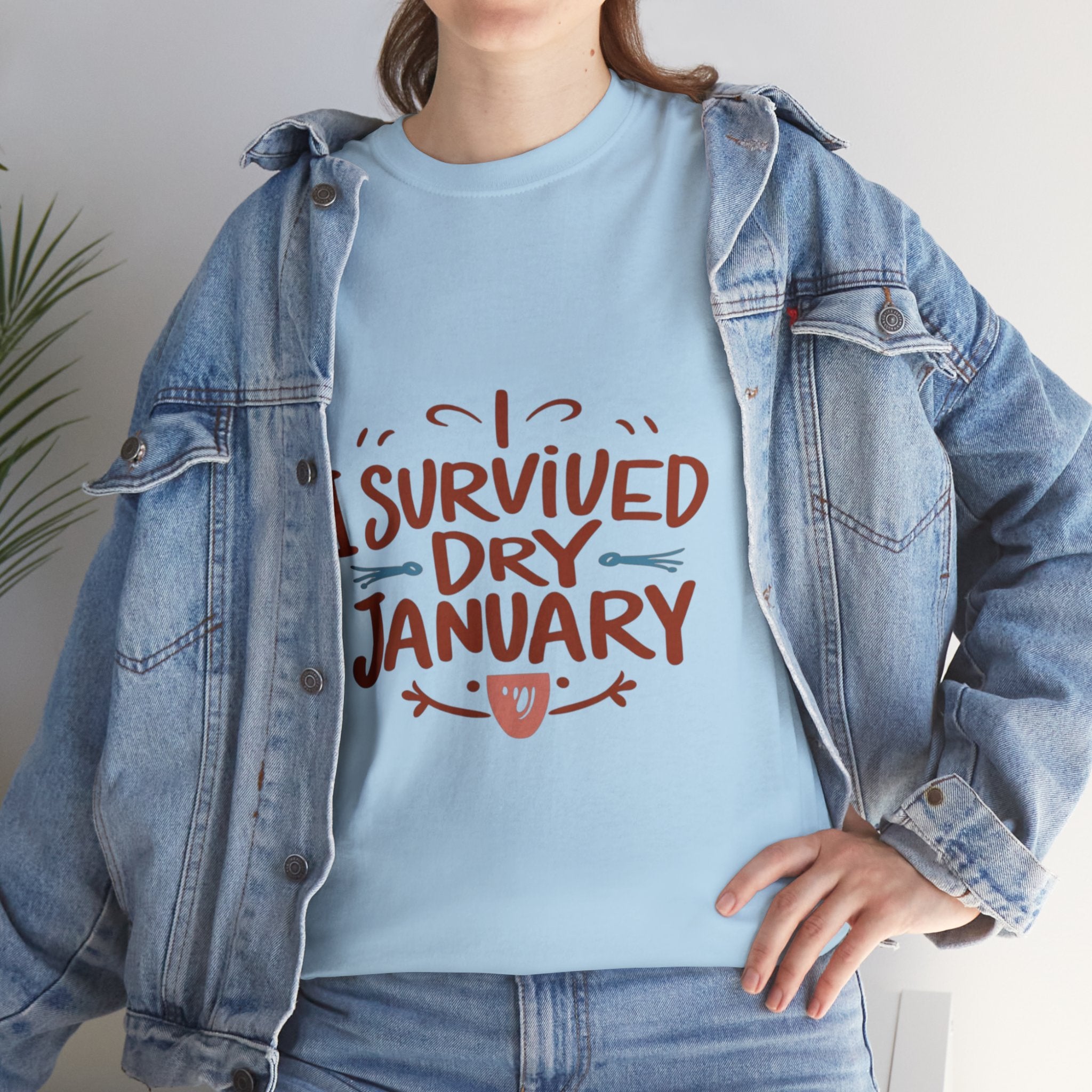I Survived Dry January - Unisex Heavy Cotton Tee