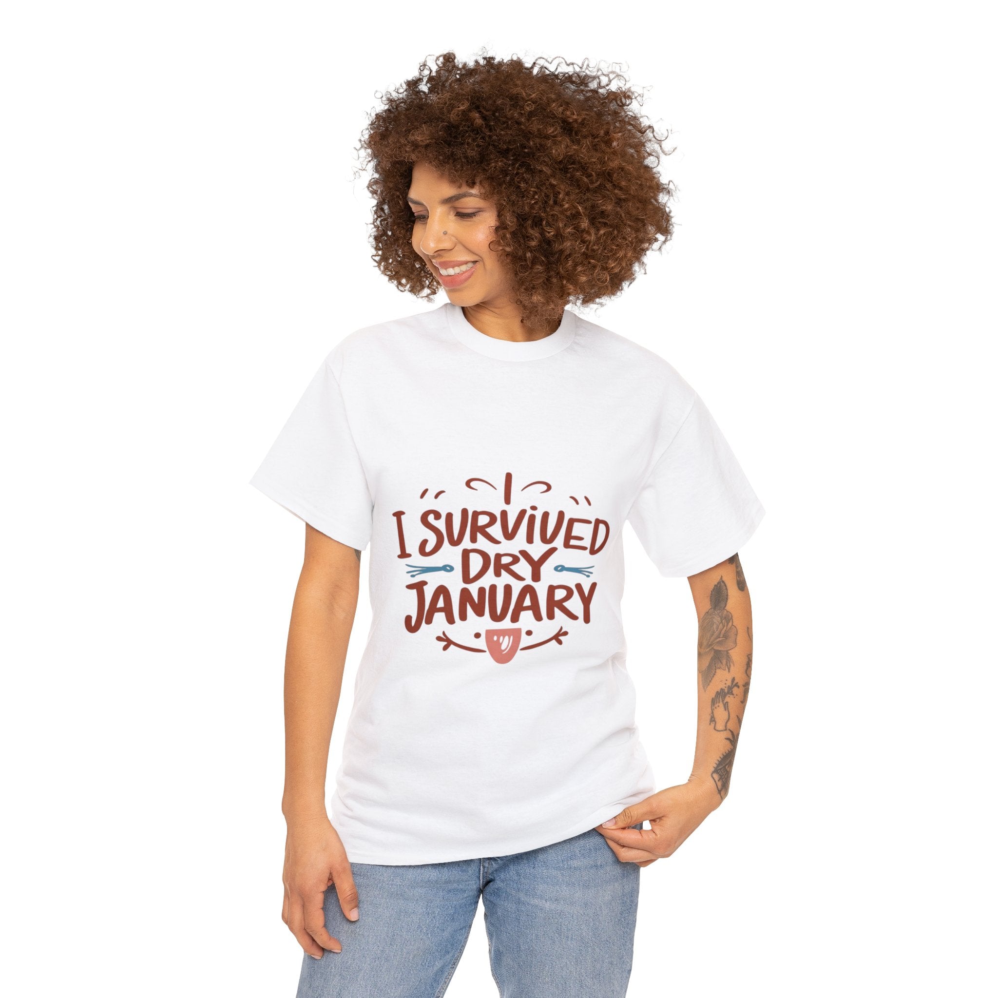 I Survived Dry January - Unisex Heavy Cotton Tee
