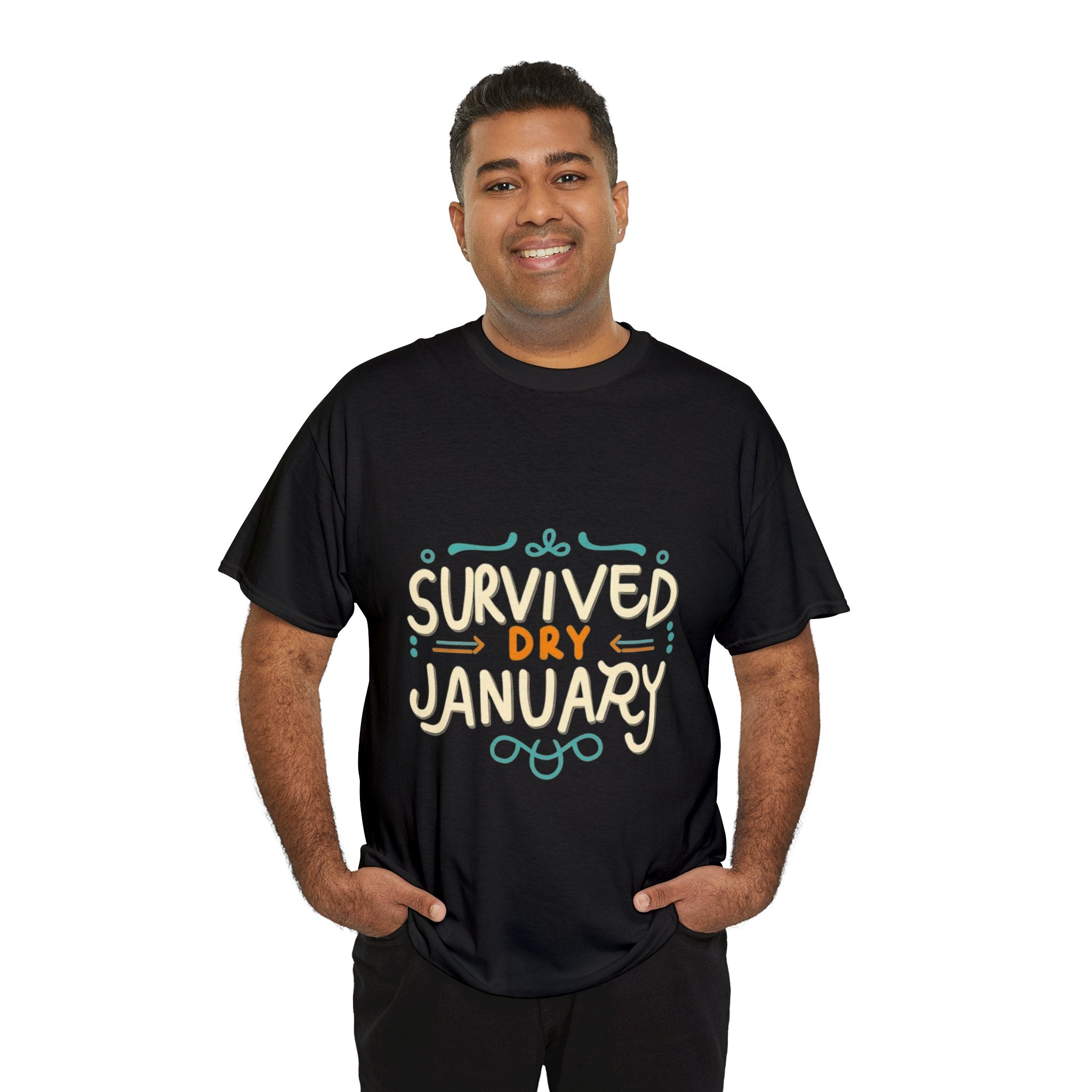 Survived Dry January - Unisex Heavy Cotton Tee