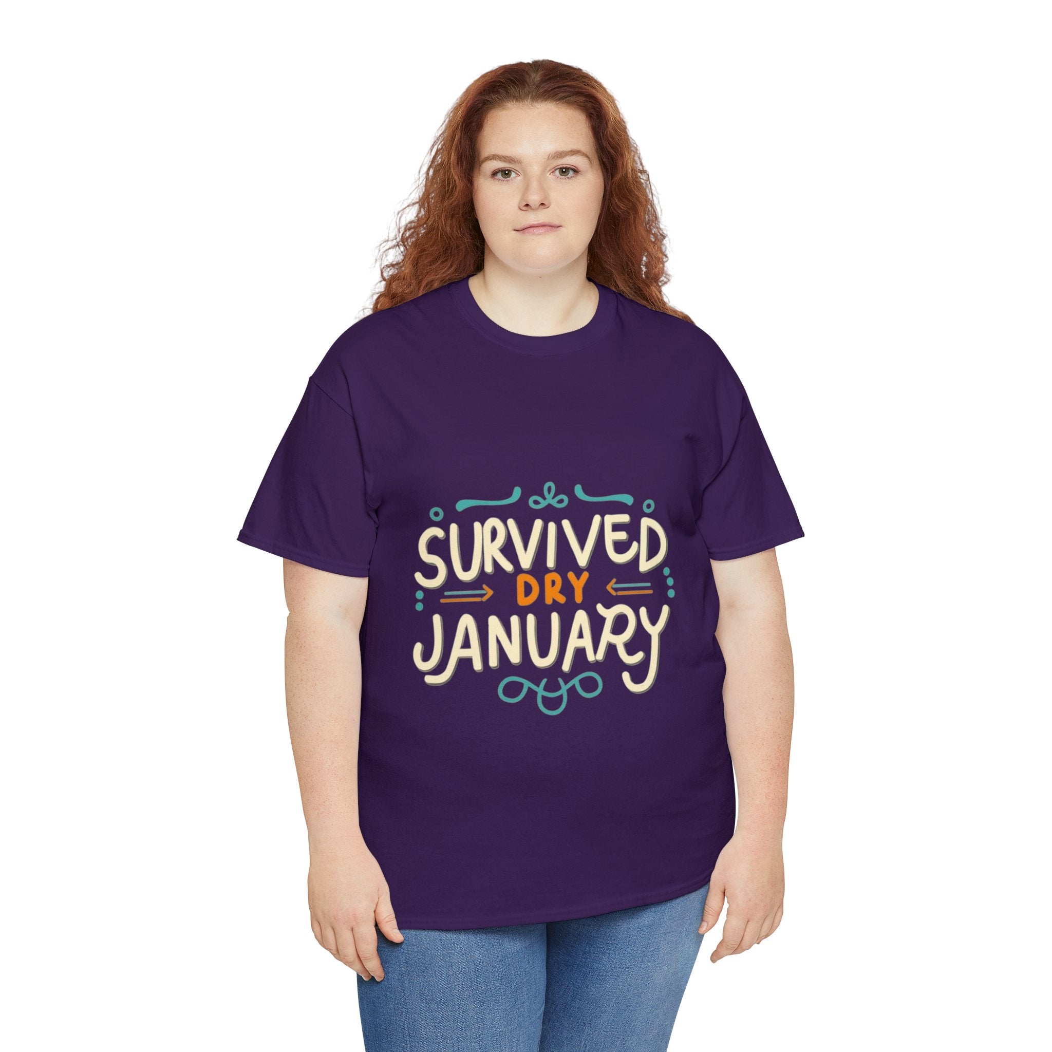 Survived Dry January - Unisex Heavy Cotton Tee