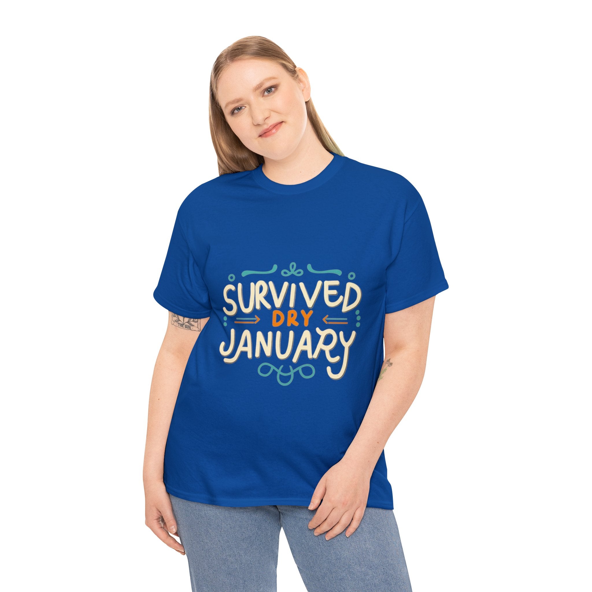 Survived Dry January - Unisex Heavy Cotton Tee