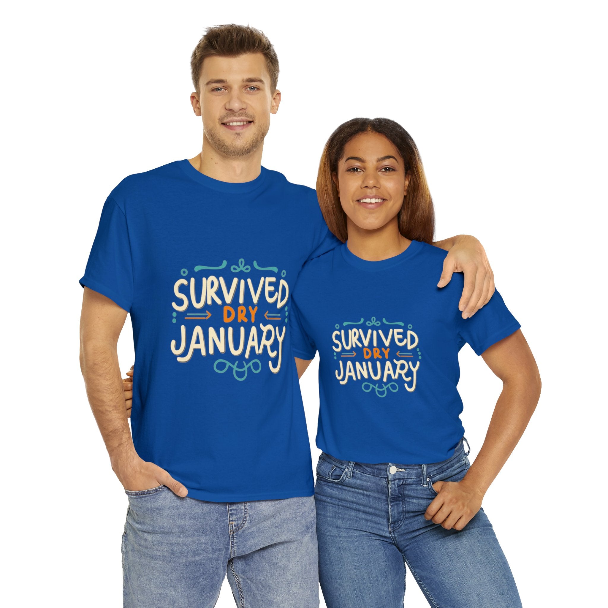 Survived Dry January - Unisex Heavy Cotton Tee