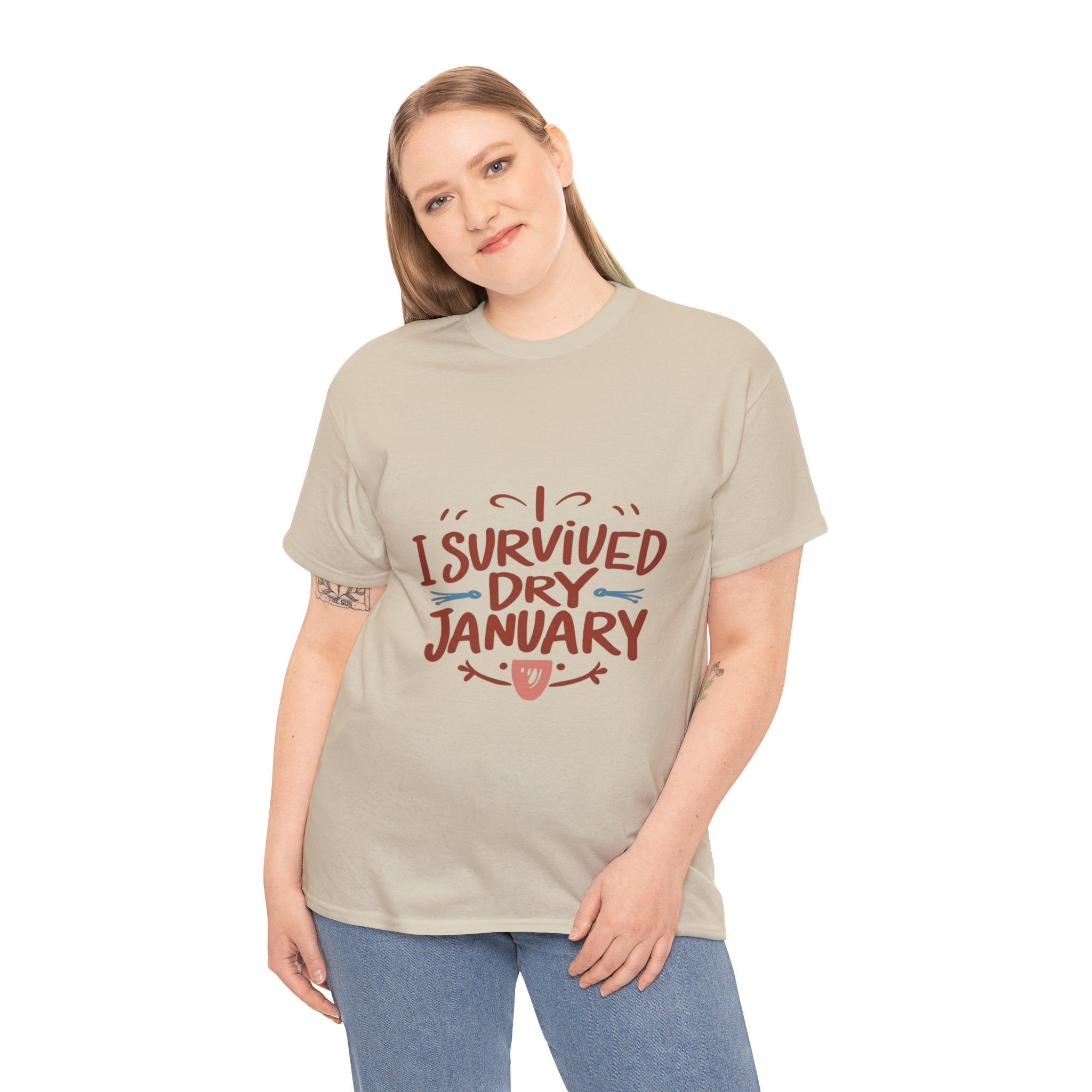 I Survived Dry January - Unisex Heavy Cotton Tee