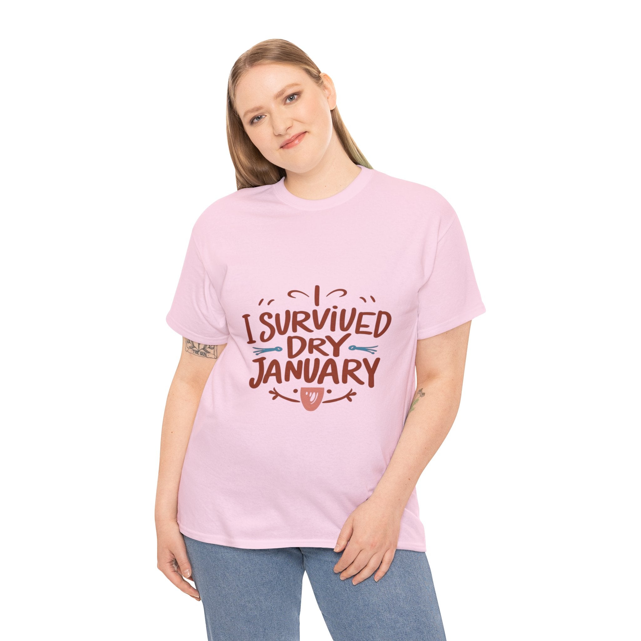 I Survived Dry January - Unisex Heavy Cotton Tee