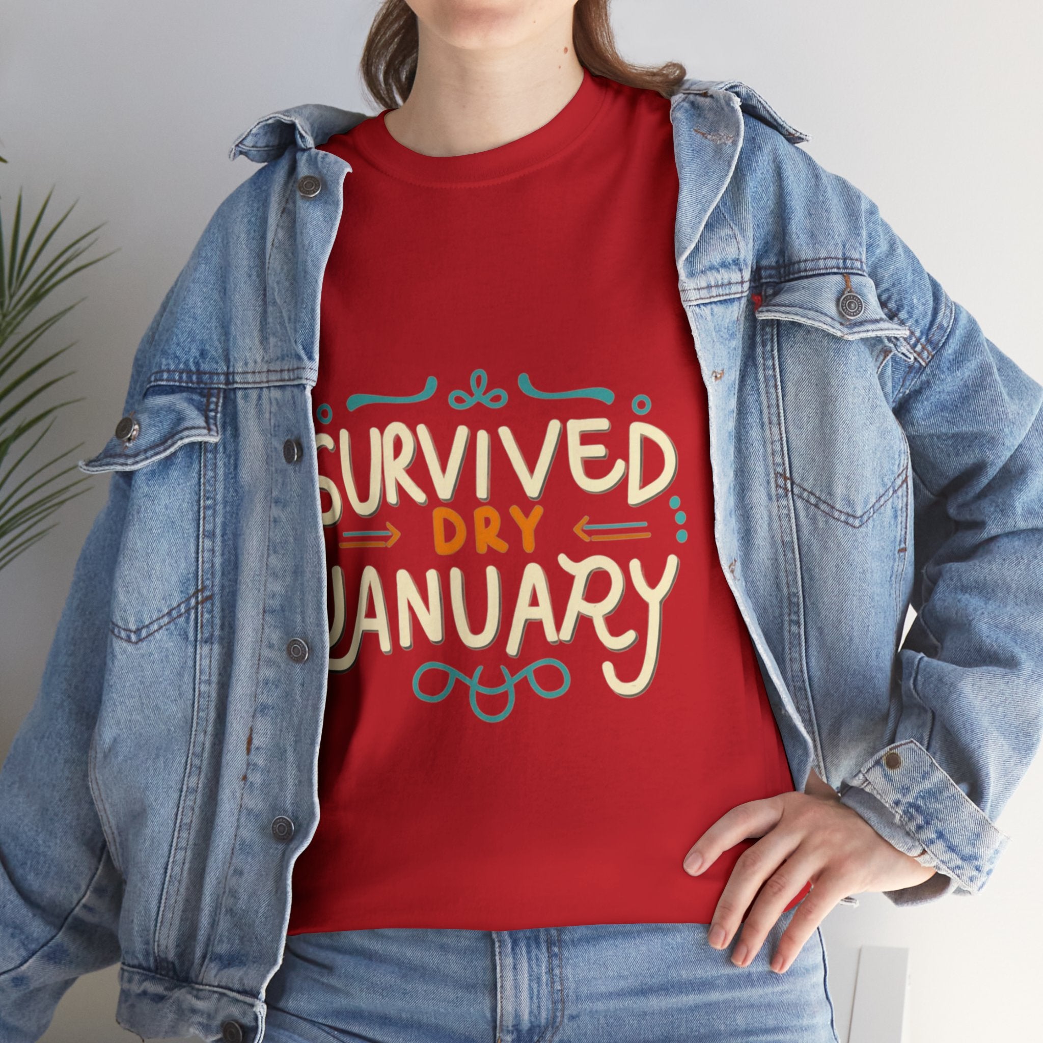 Survived Dry January - Unisex Heavy Cotton Tee