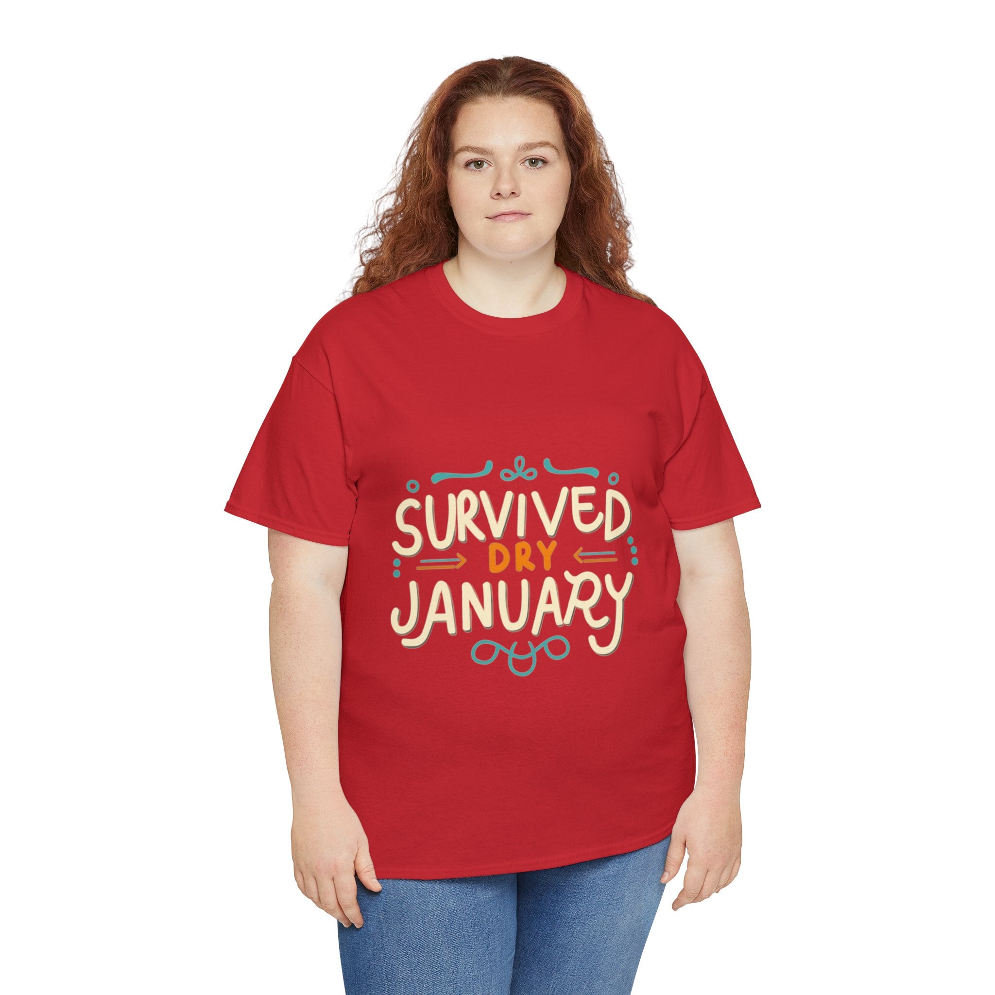 Survived Dry January - Unisex Heavy Cotton Tee