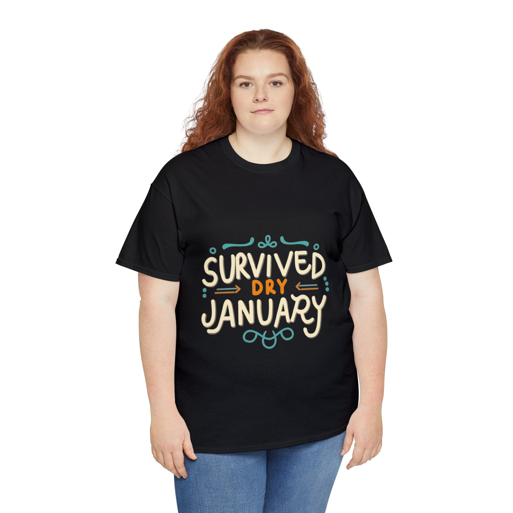 Survived Dry January - Unisex Heavy Cotton Tee