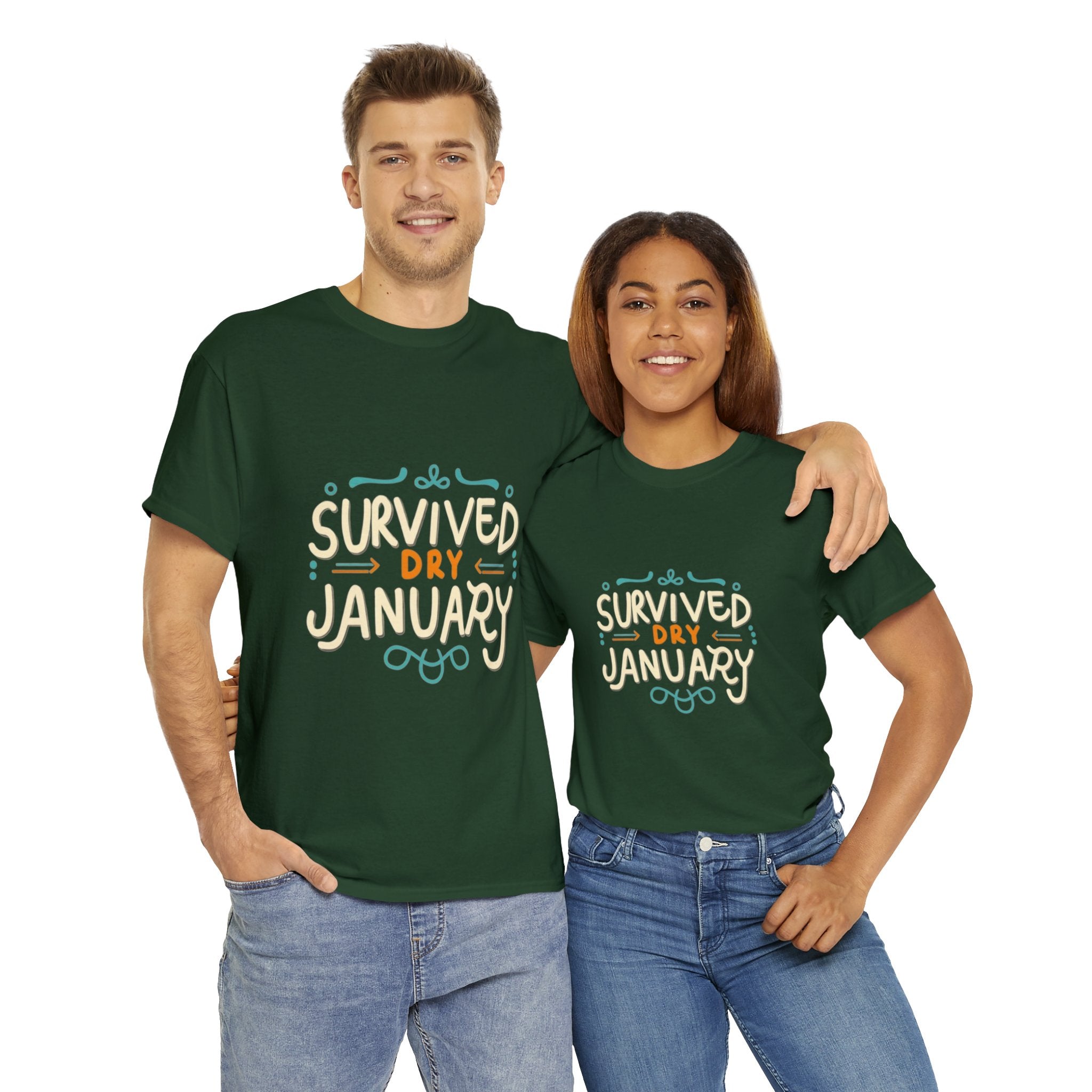 Survived Dry January - Unisex Heavy Cotton Tee