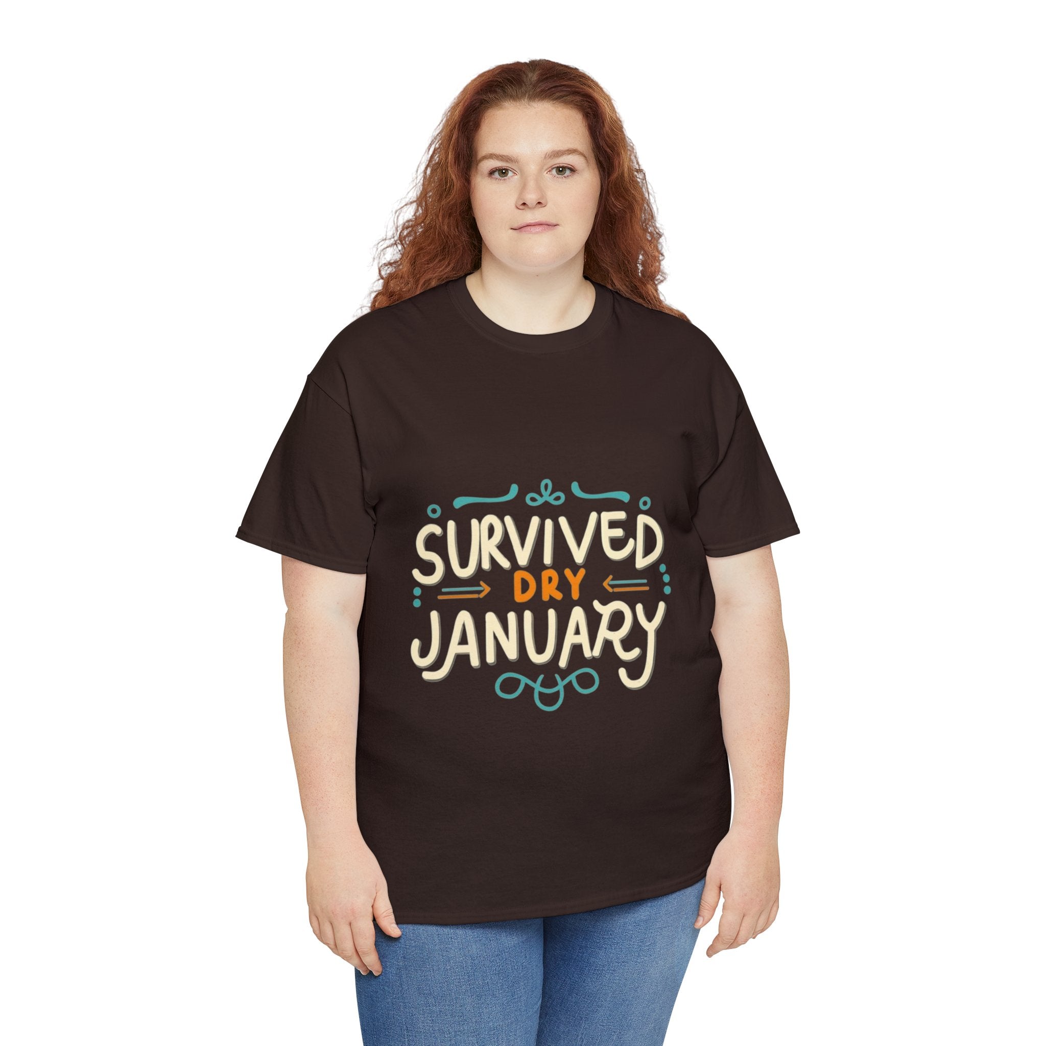 Survived Dry January - Unisex Heavy Cotton Tee