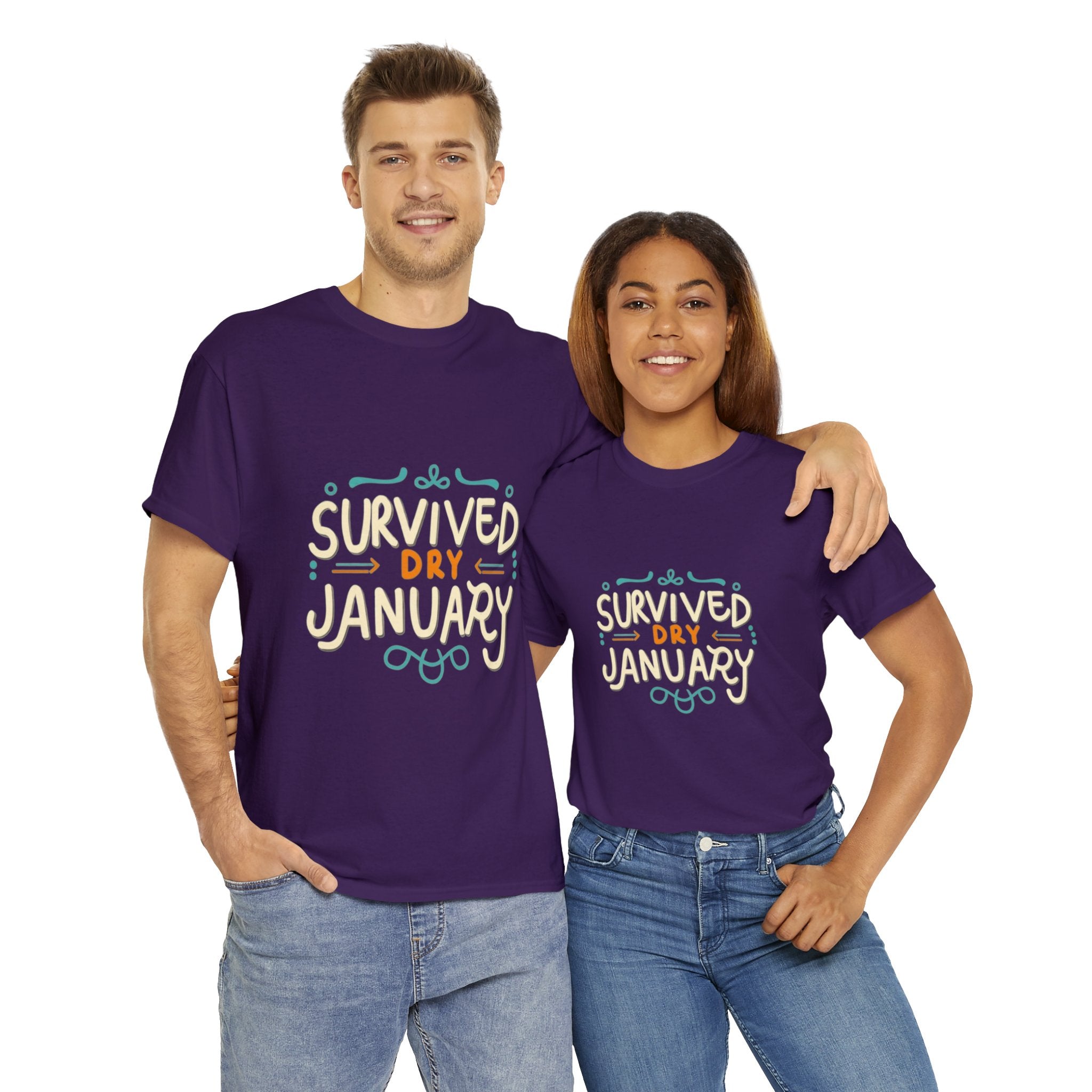 Survived Dry January - Unisex Heavy Cotton Tee