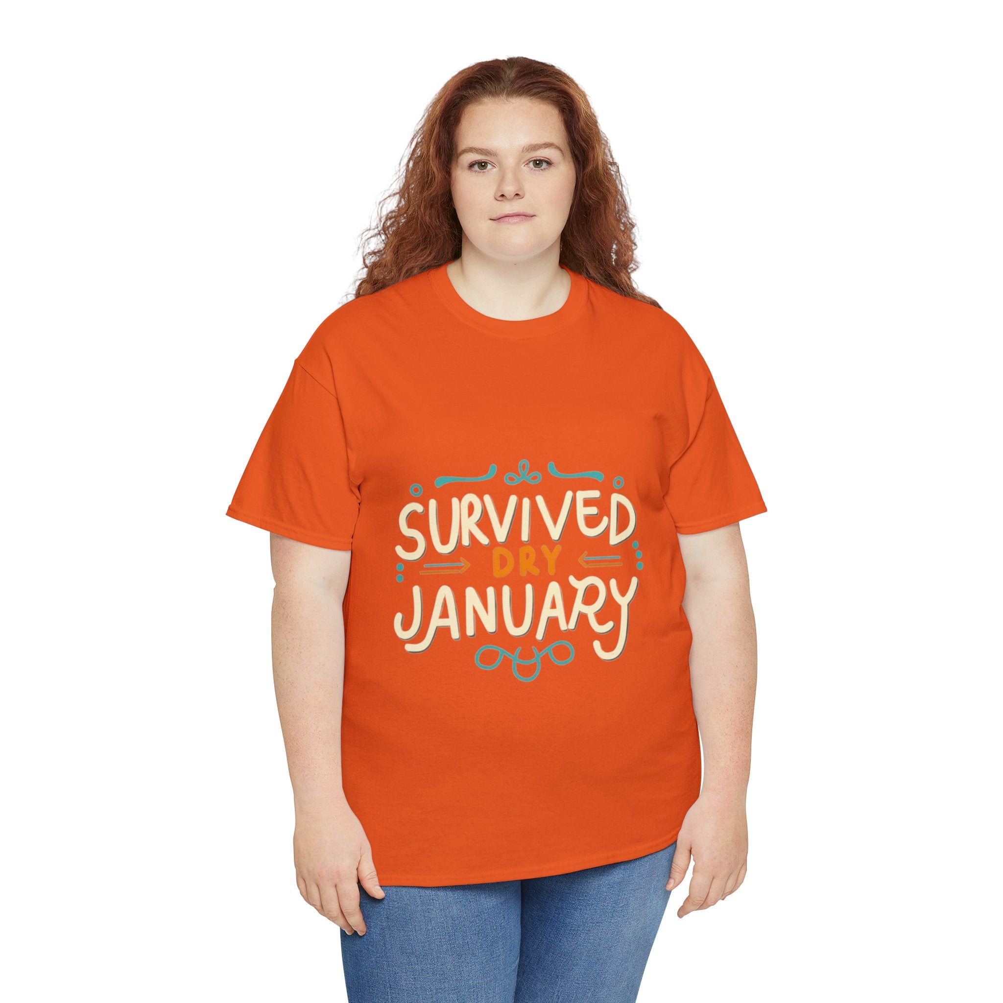 Survived Dry January - Unisex Heavy Cotton Tee