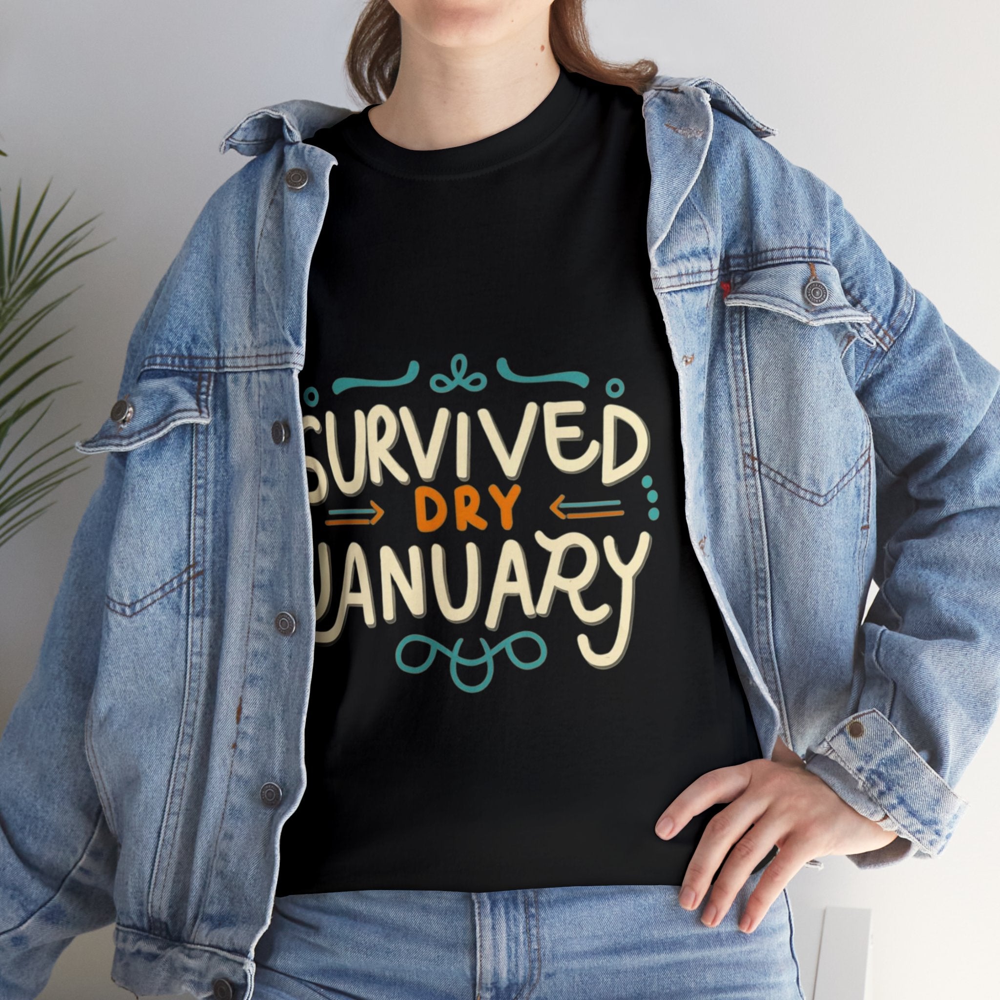 Survived Dry January - Unisex Heavy Cotton Tee