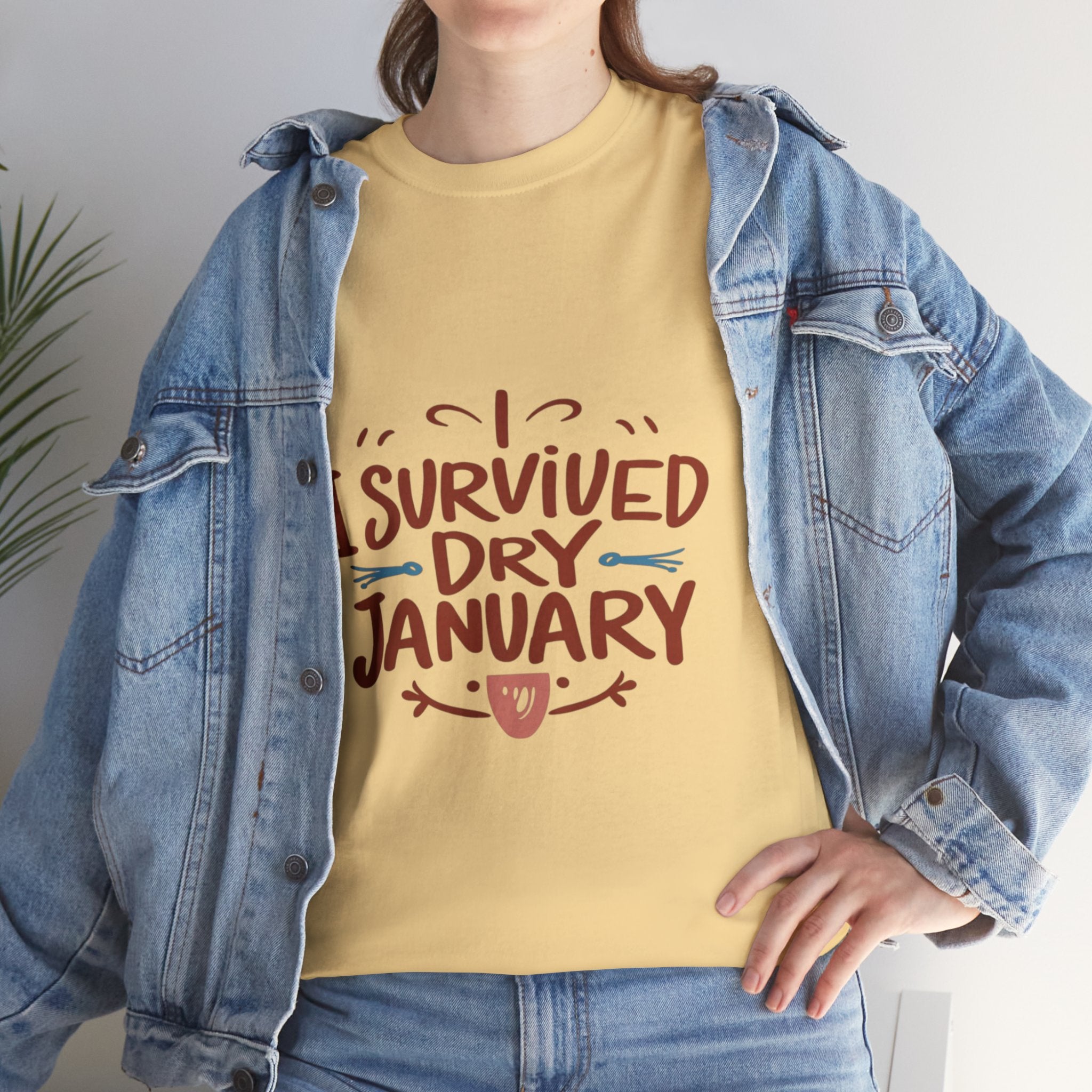 I Survived Dry January - Unisex Heavy Cotton Tee