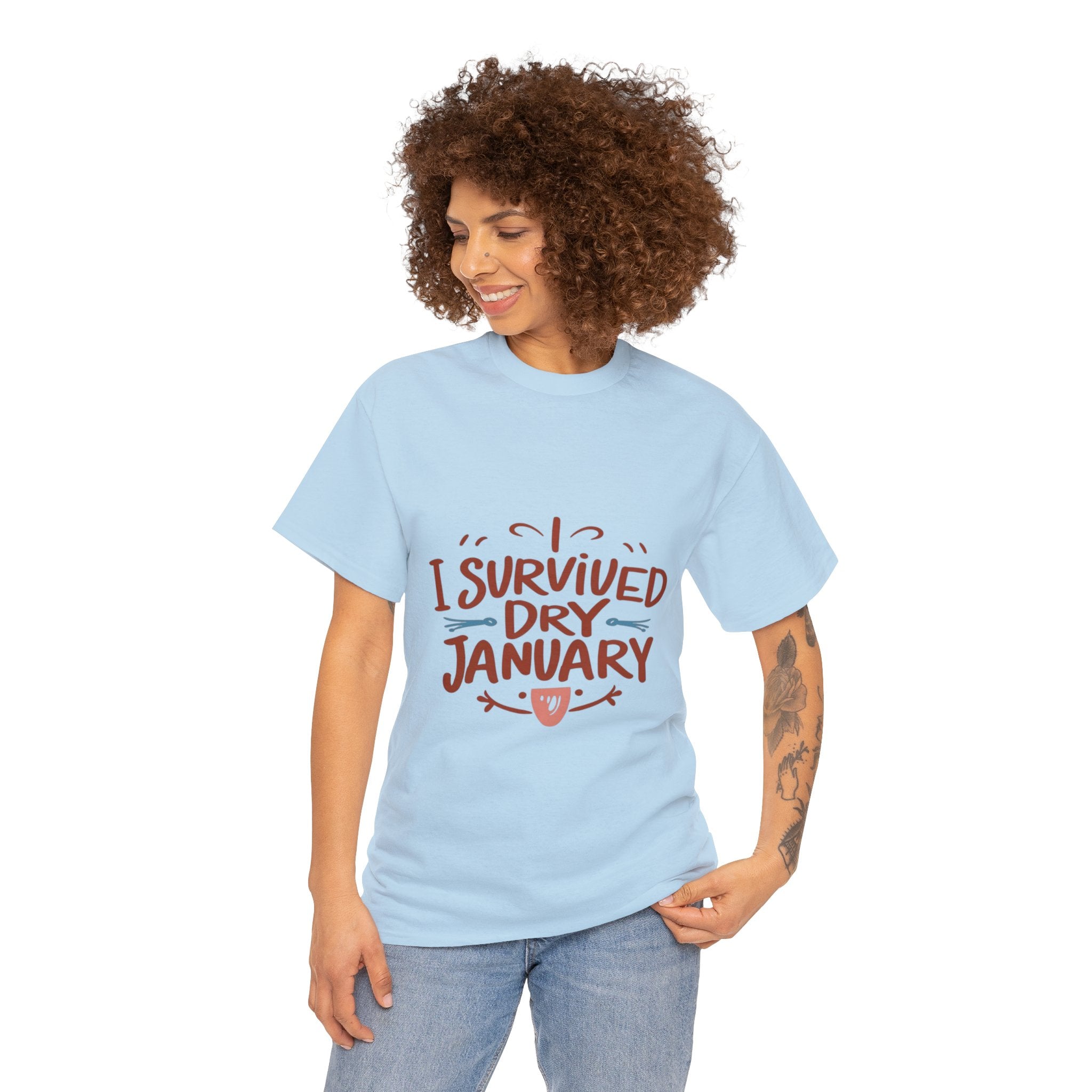 I Survived Dry January - Unisex Heavy Cotton Tee