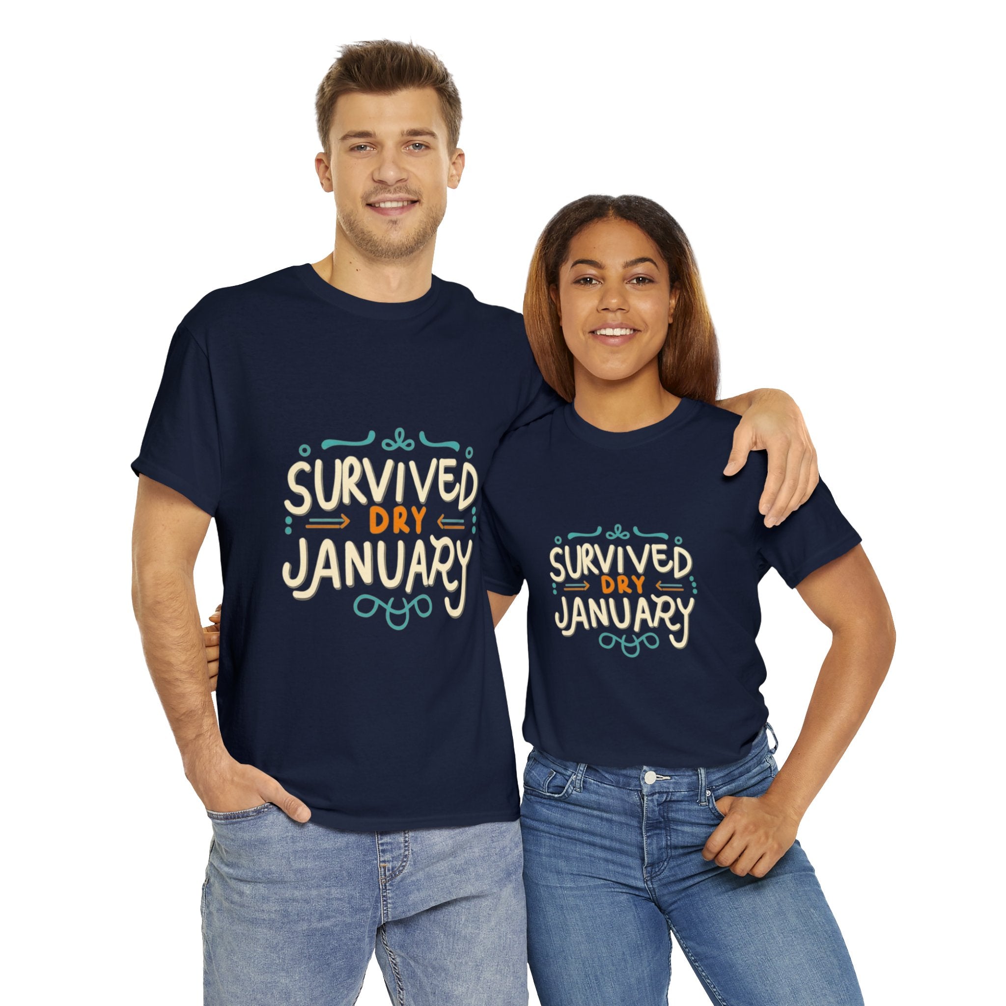 Survived Dry January - Unisex Heavy Cotton Tee
