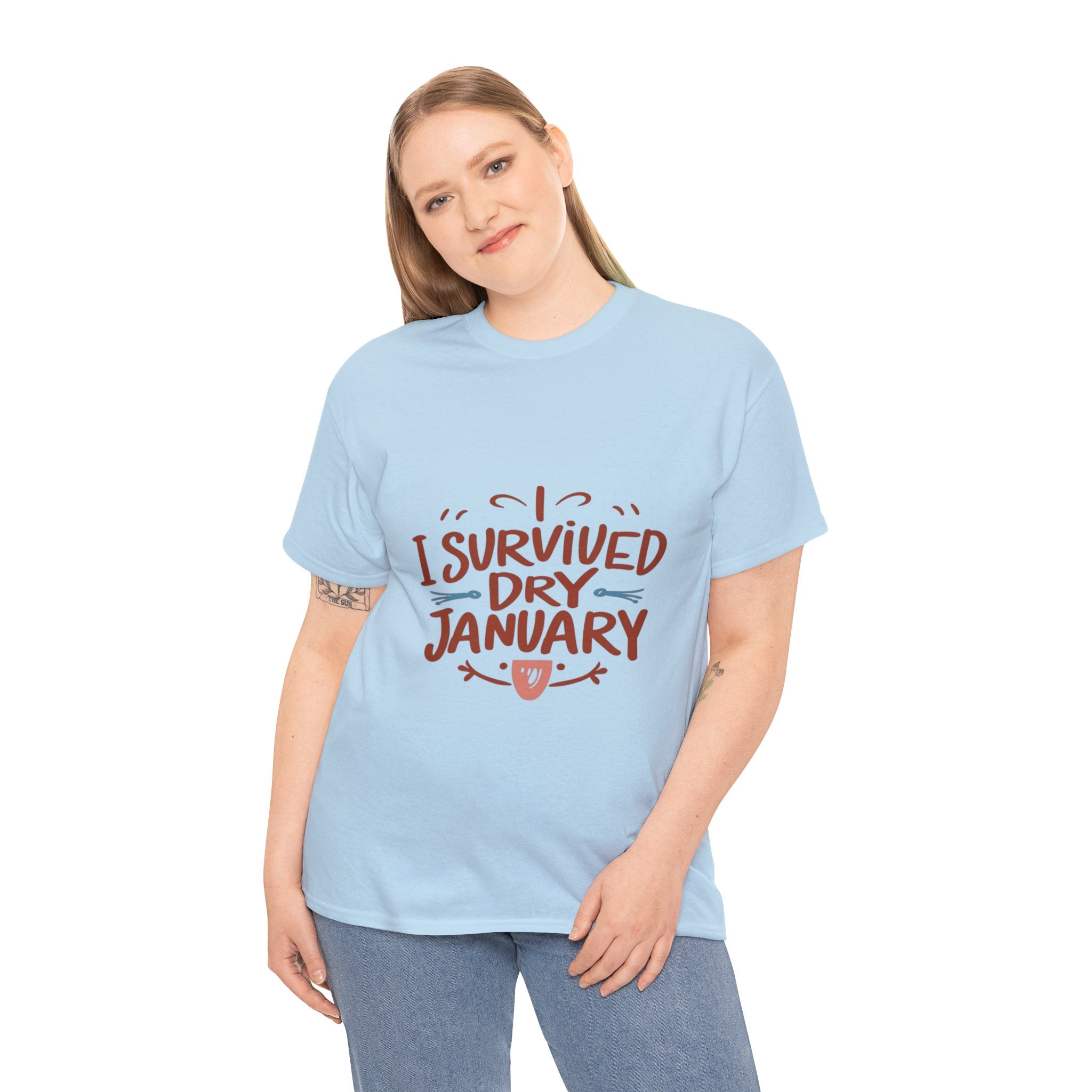 I Survived Dry January - Unisex Heavy Cotton Tee
