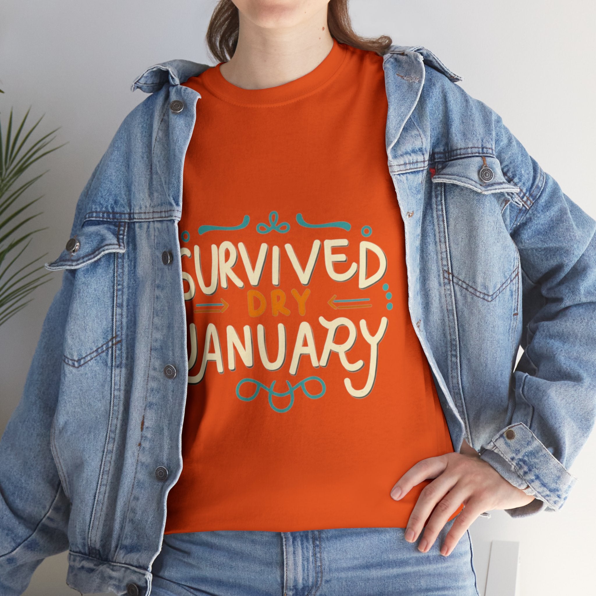 Survived Dry January - Unisex Heavy Cotton Tee