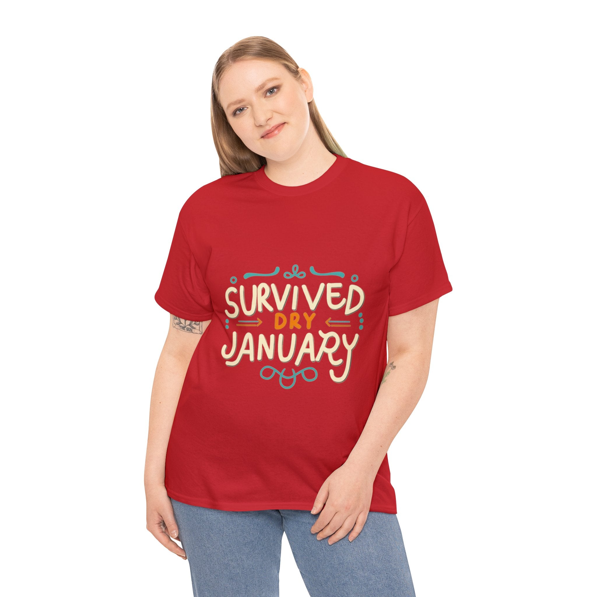 Survived Dry January - Unisex Heavy Cotton Tee