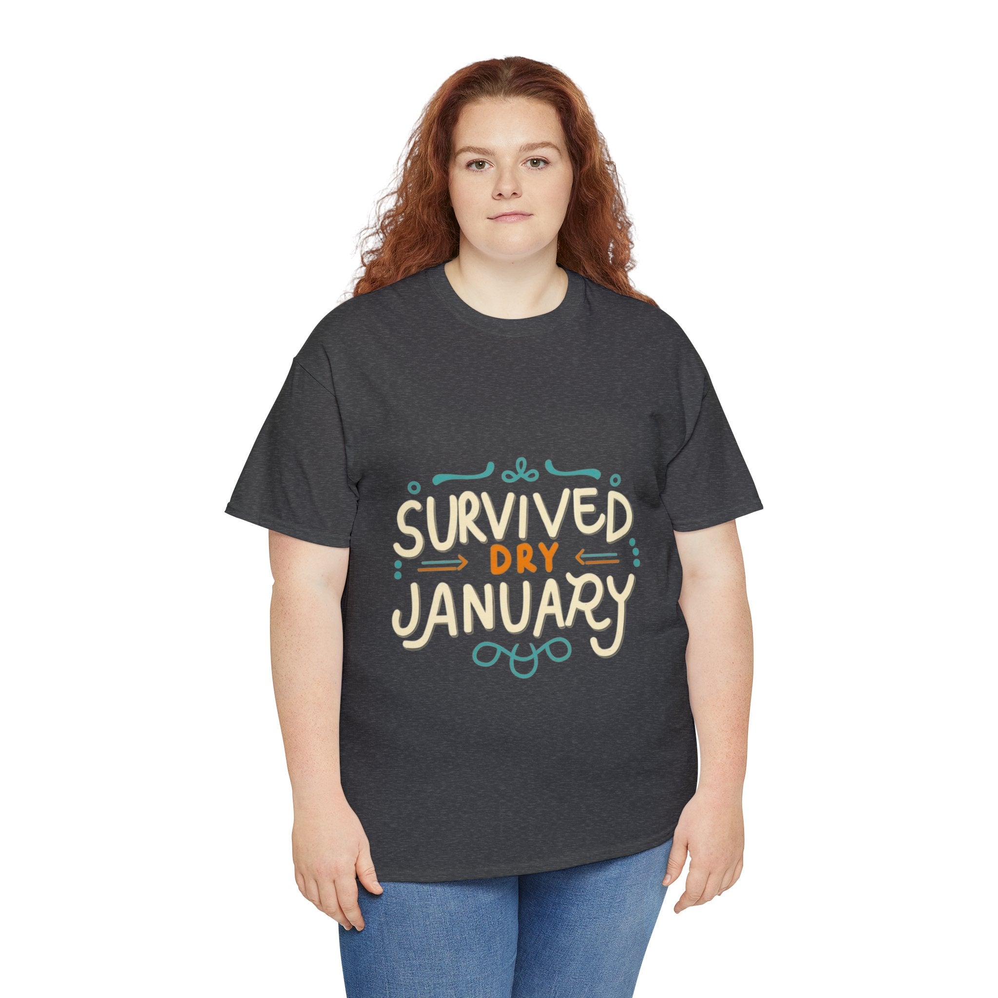 Survived Dry January - Unisex Heavy Cotton Tee