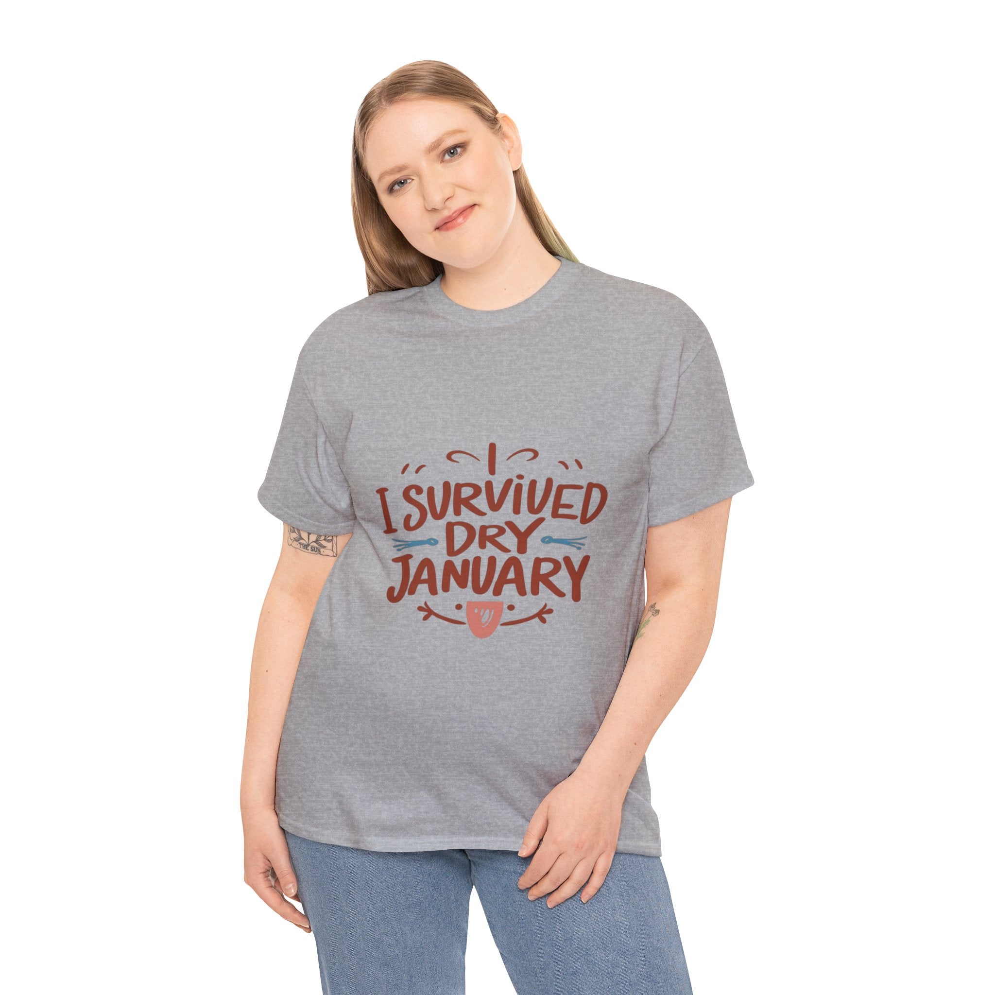 I Survived Dry January - Unisex Heavy Cotton Tee