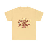 Load image into Gallery viewer, I Survived Dry January - Unisex Heavy Cotton Tee