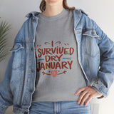 Load image into Gallery viewer, I Survived Dry January - Unisex Heavy Cotton Tee